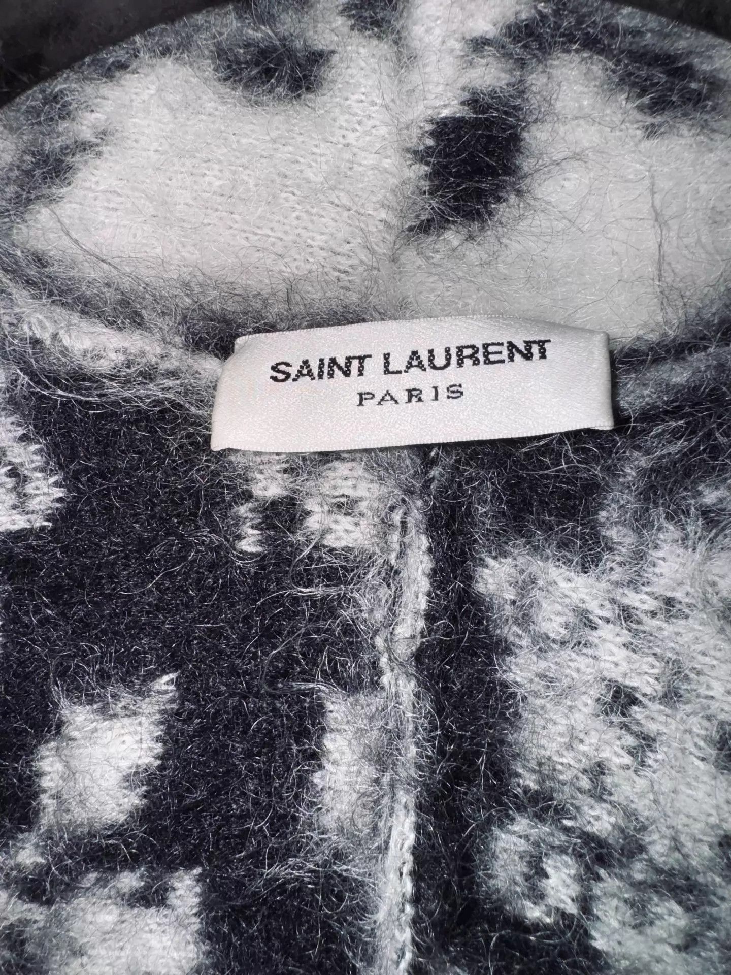Saint Laurent Paris SLP 22SS Batwing Printed Mohair-Wool Unisex Jacket Size US XS / EU 42 / 0 - 3 Thumbnail