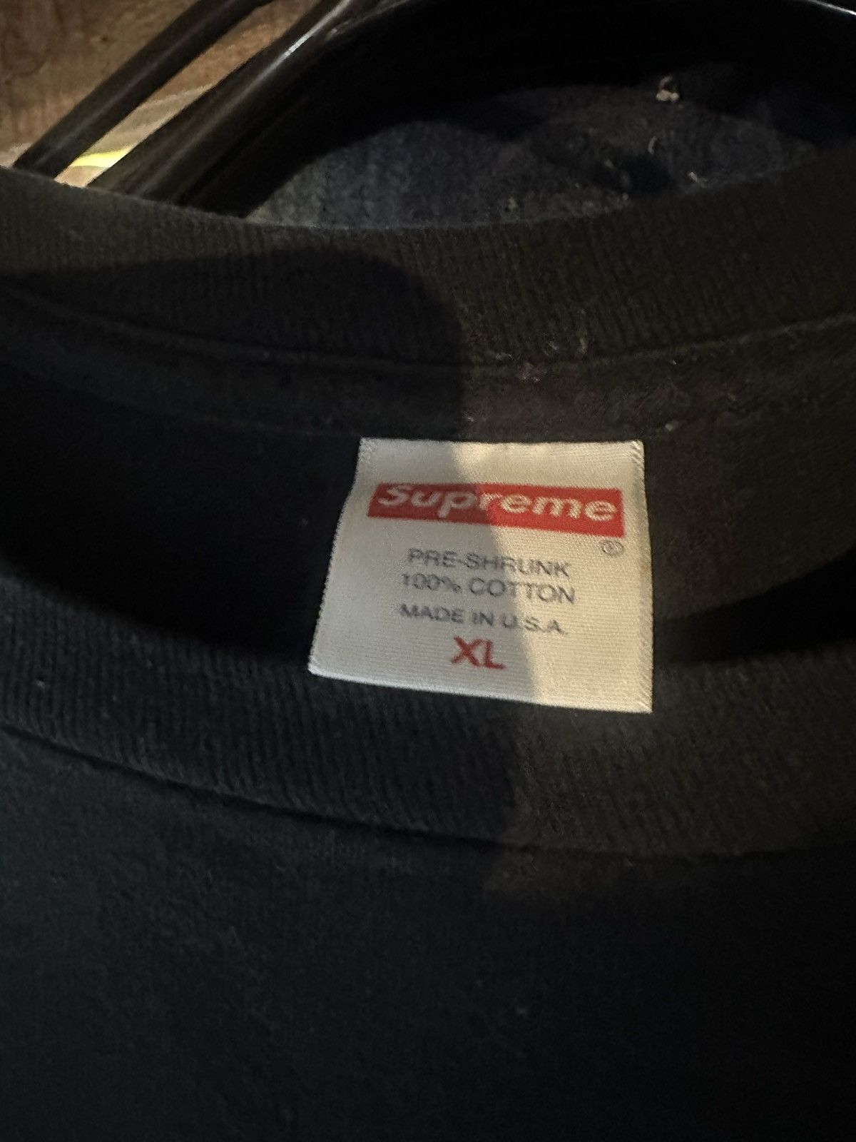 Supreme Supreme Handstyle Tee Navy Size US XL / EU 56 / 4 - 3 Thumbnail