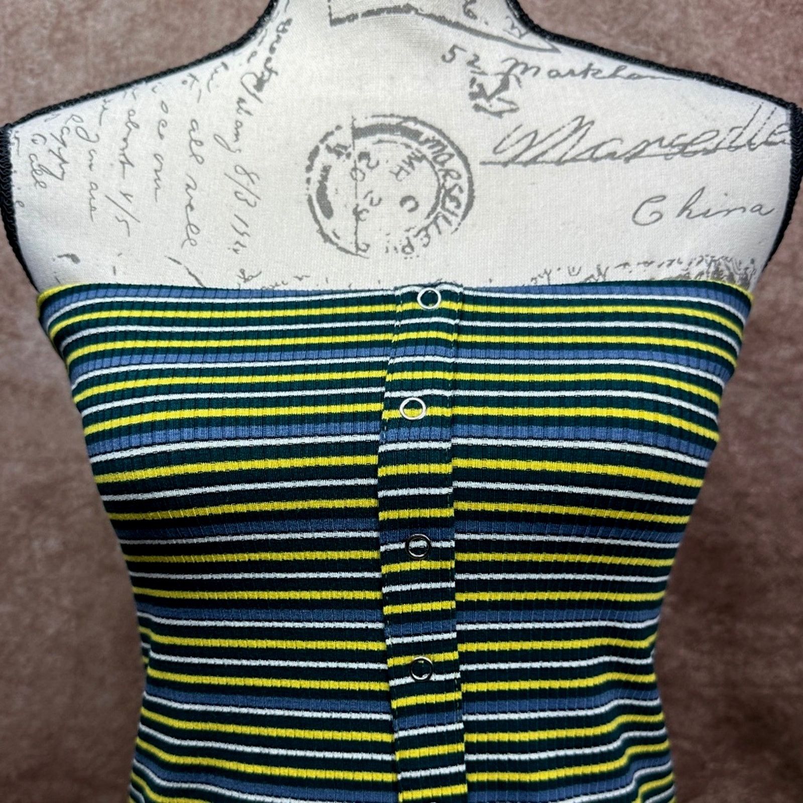 Other Olivaceous Striped Tube Top - Yellow/Green/Blue/White size M Size M / US 6-8 / IT 42-44 - 5 Thumbnail