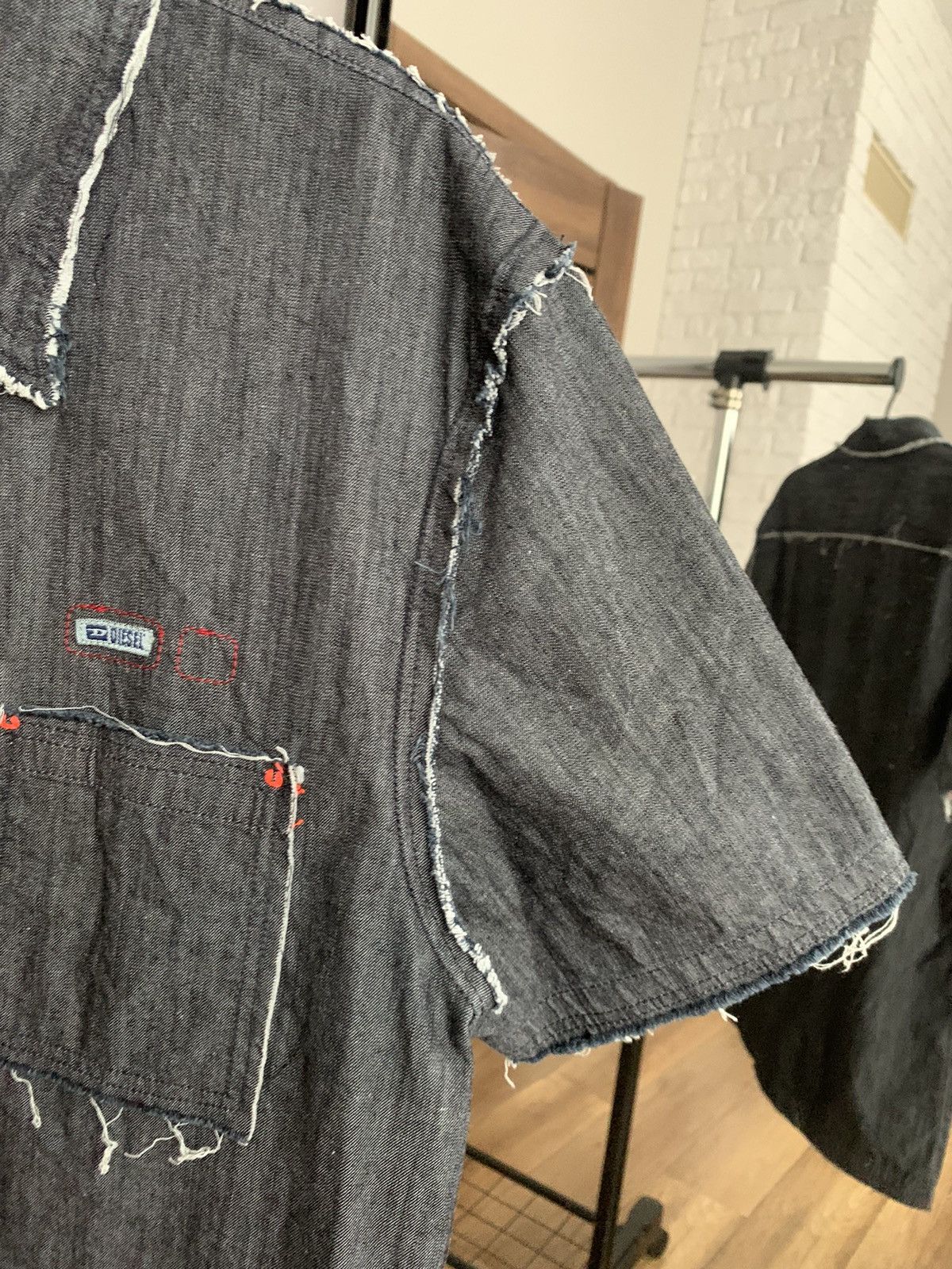Diesel Diesel Denim Vintage Shirt 90s Logo Distressed Size US XL / EU 56 / 4 - 9 Thumbnail