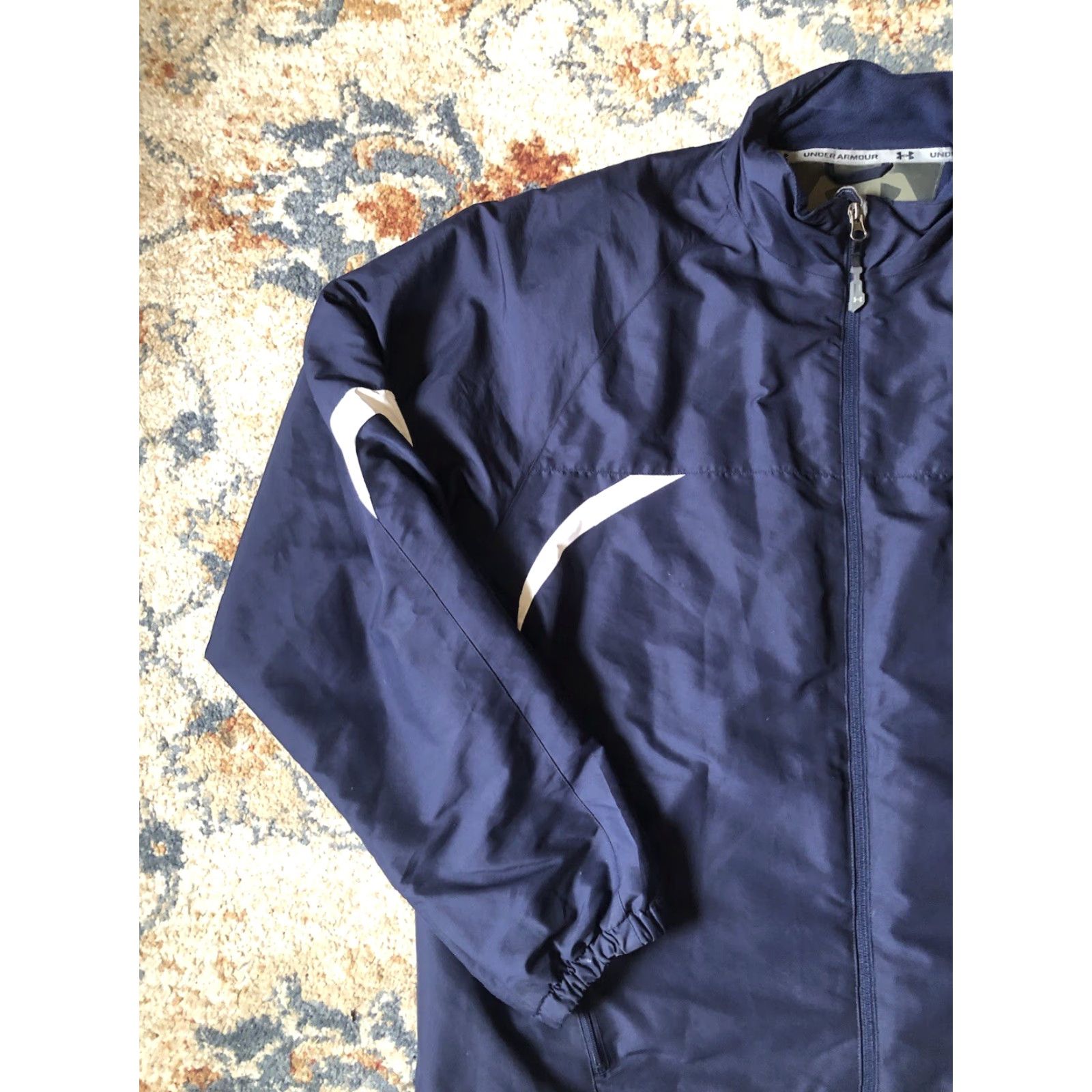 Under Armour UA UNDER ARMOUR MEN Performance JACKET FULL ZIP L NAVY BLUE FLEECE LINED Size US L / EU 52-54 / 3 - 3 Thumbnail