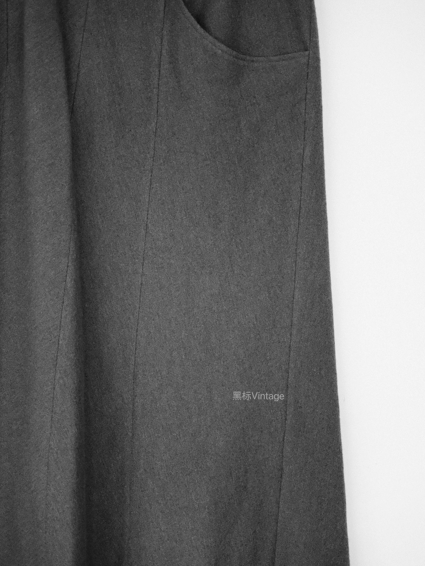 Yohji Yamamoto Yohji Yamamoto 24AW Vintage Charcoal Fishtail Skirt Size 26" / US 2 / IT 38 - 4 Thumbnail