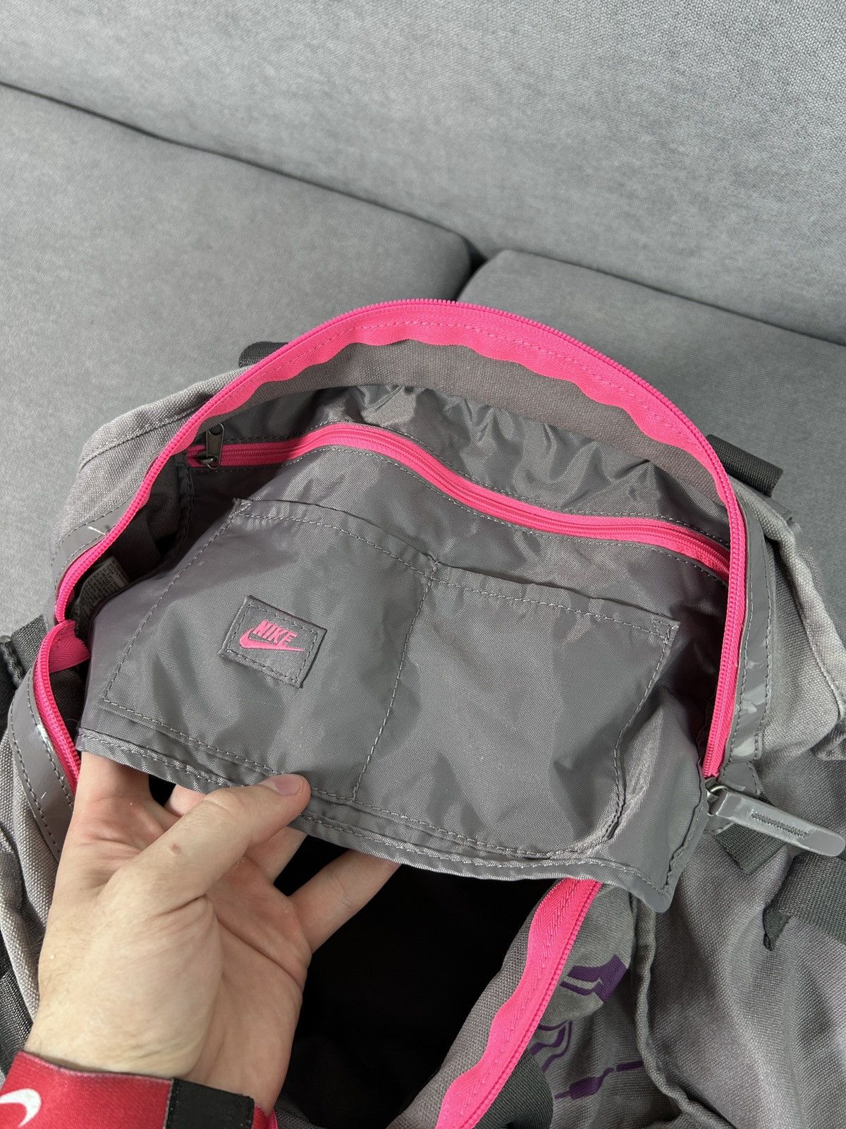 Nike × Vintage Nike Vintage purple Massager Y2K Swoosh Bag Cross Body Size ONE SIZE - 6 Thumbnail