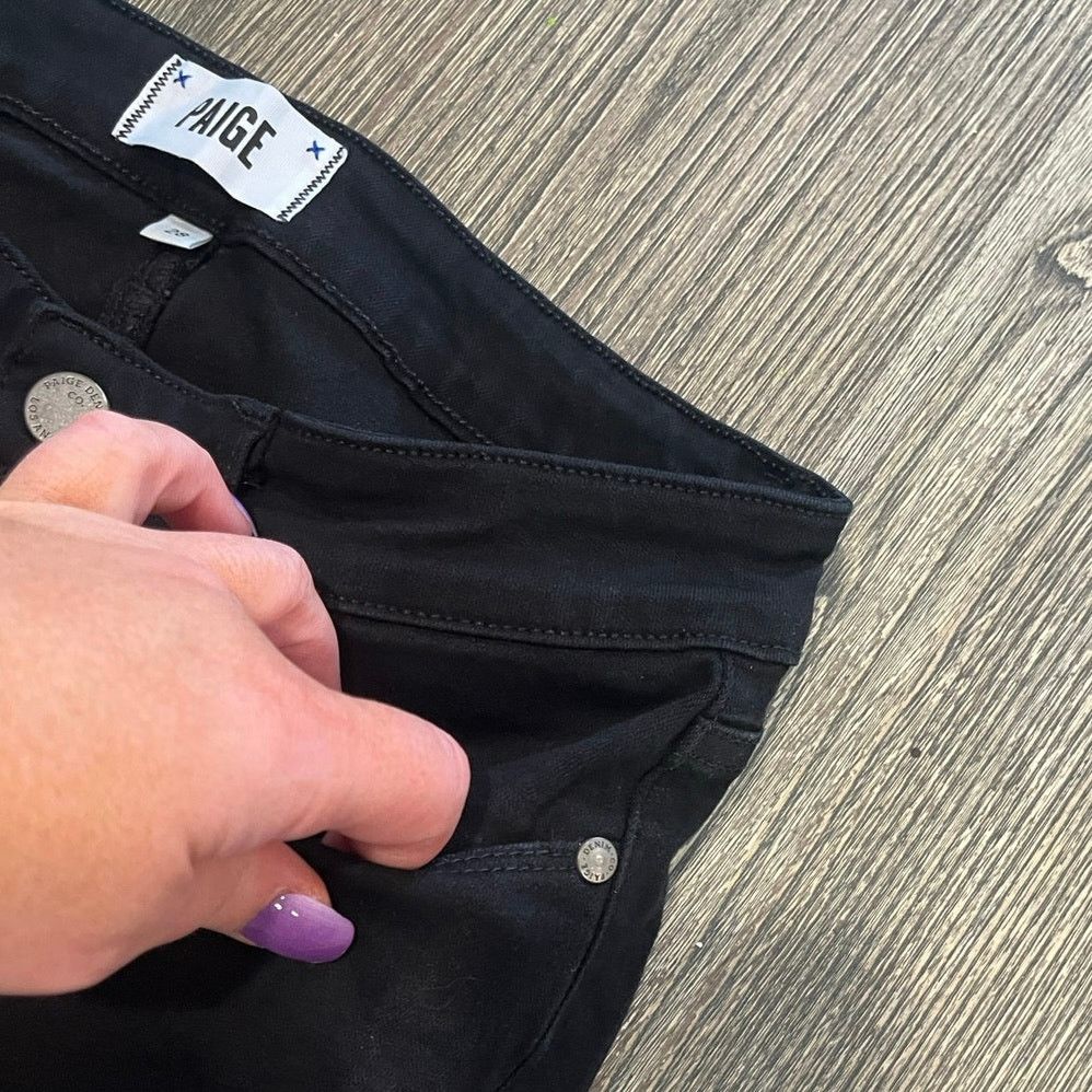 Paige Paige Verdugo Ultra Skinny Jeans Mid-Rise Black Size 28 Size 28" / US 6 / IT 42 - 3 Thumbnail