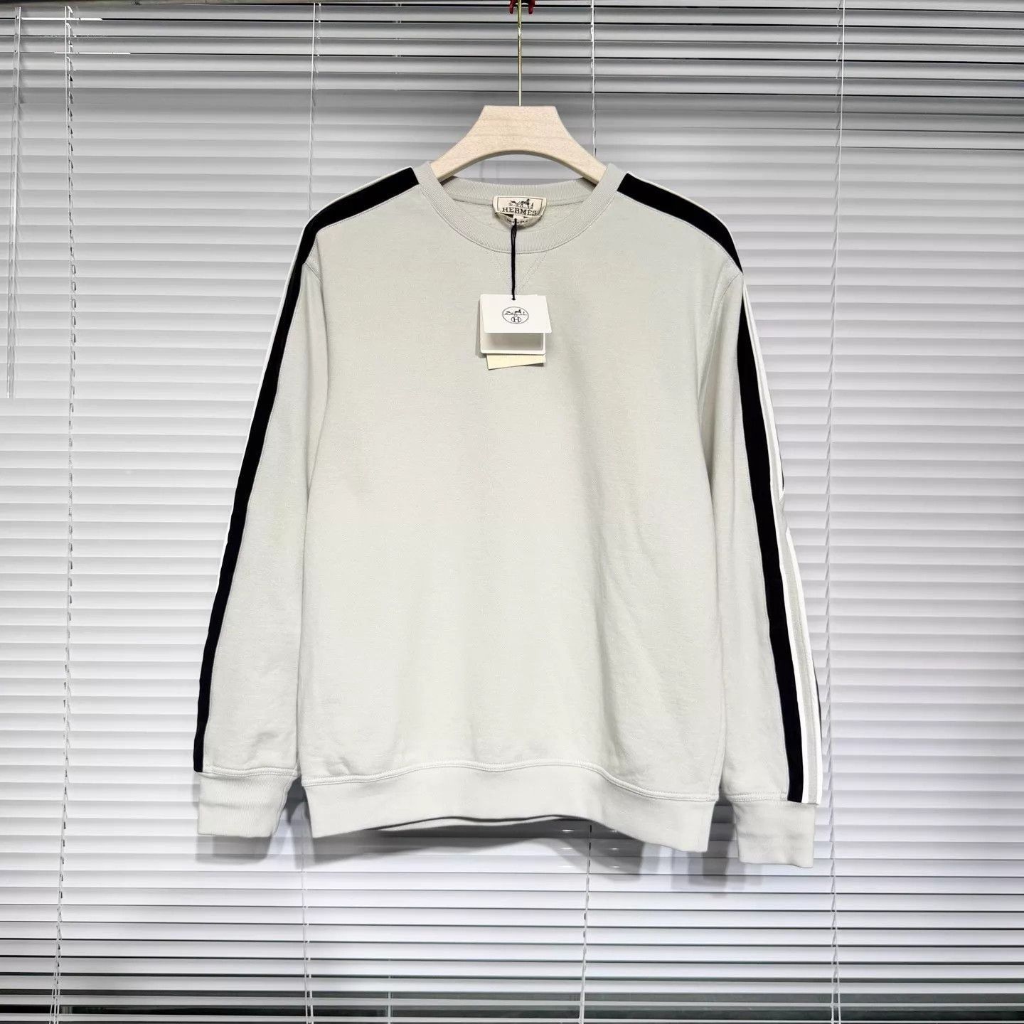 Hermes Gray Striped Long Sleeve Sweatshirt Size M Size US M / EU 48-50 / 2 - 1 Thumbnail