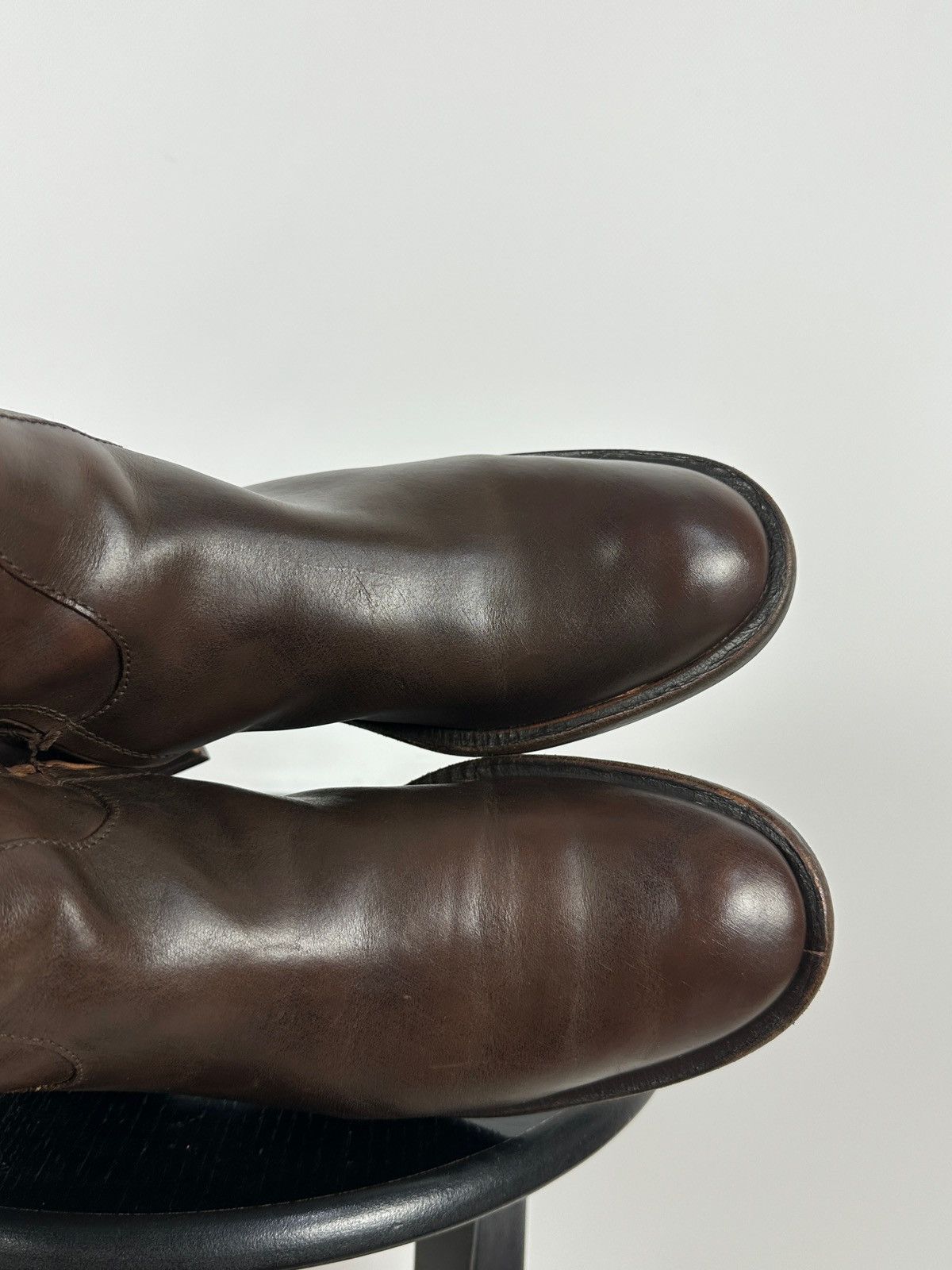 Brunello Cucinelli Brunello Cucinelli Brown Leather Riding Boots Size US 10 / IT 40 - 20 Thumbnail