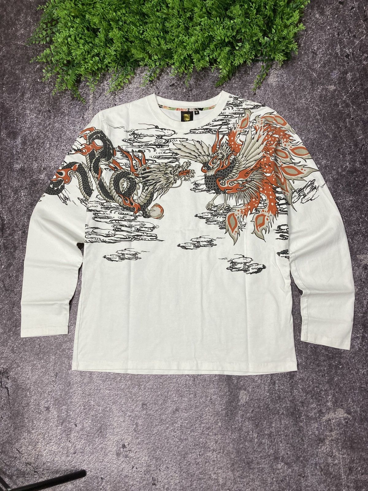 Japanese Brand Gumu Sukajan Dragon Tiger Snake Phenix Printed T Shirt Tee Size US M / EU 48-50 / 2 - 1 Thumbnail