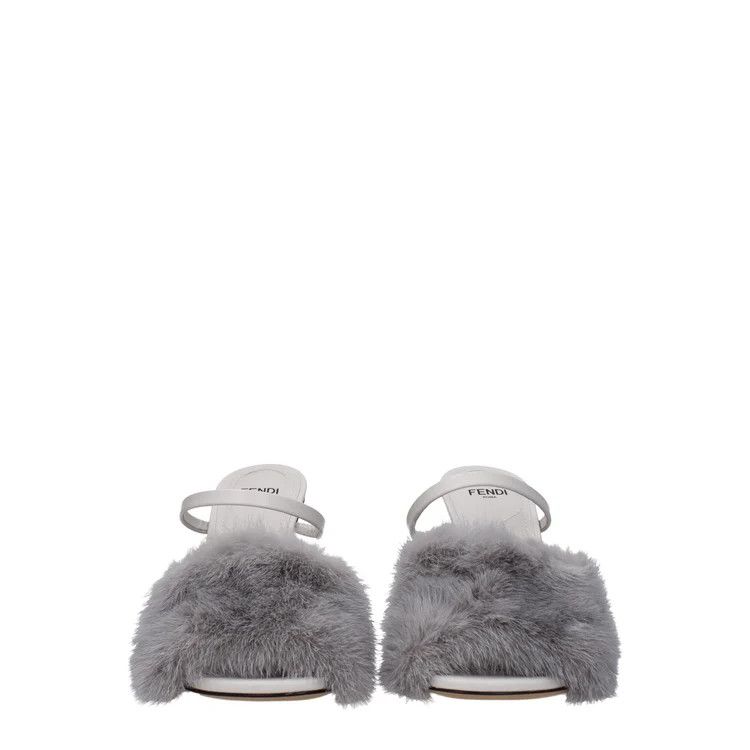 Fendi ob1o1e1124 Mink Sandals in Grey Size US 10 / IT 40 - 3 Thumbnail