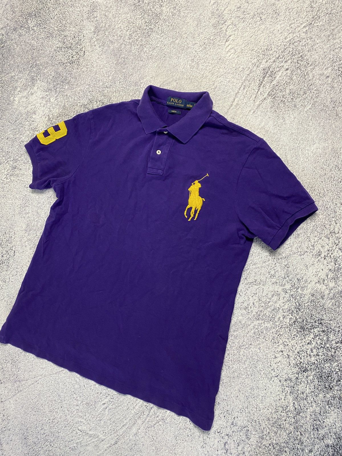 Polo Ralph Lauren Vintage Polo Ralph Lauren Big Pony #3 Rugby Shirt Purple Size US L / EU 52-54 / 3 - 2 Thumbnail