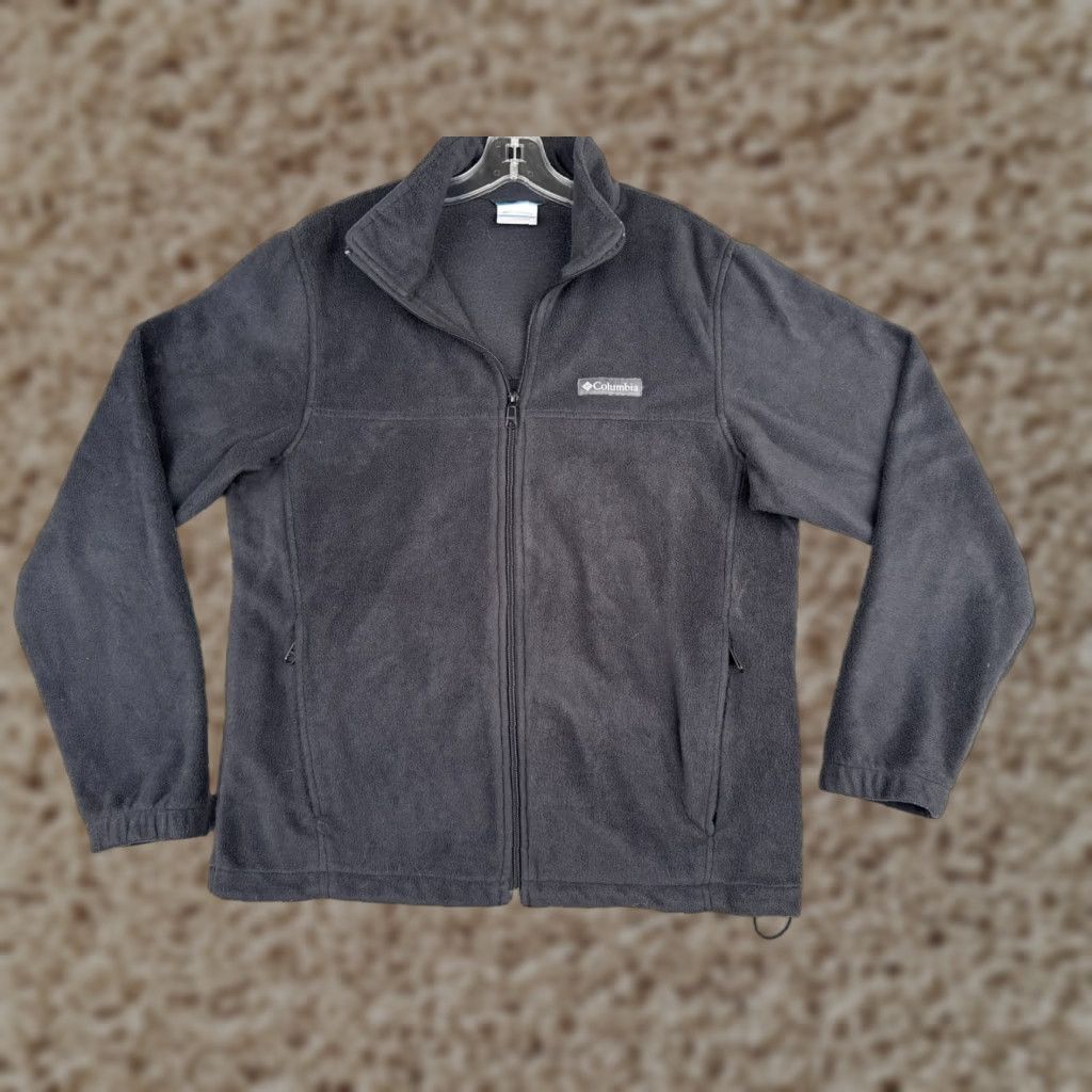 Vintage Columbia Jacket Mens M Gray Full Zip Mock Neck Windbreaker Outdoor American Casual Travel Workwear Front Zip Logo Size US M / EU 48-50 / 2 - 1 Thumbnail