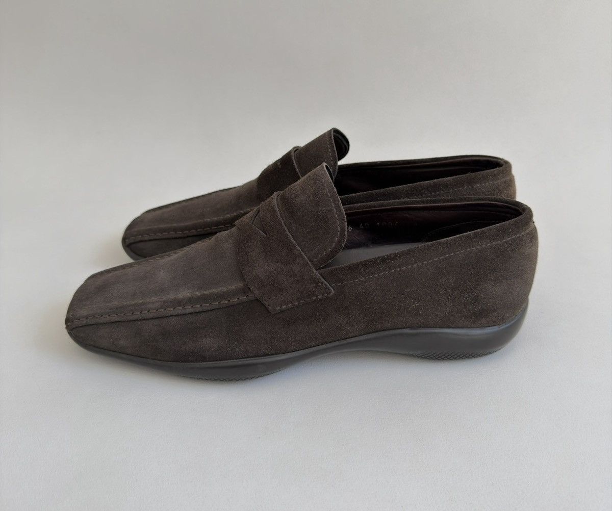 Prada Brown Suede ‘Square Toe’ Loafers Size US 8 / EU 41 - 14 Thumbnail