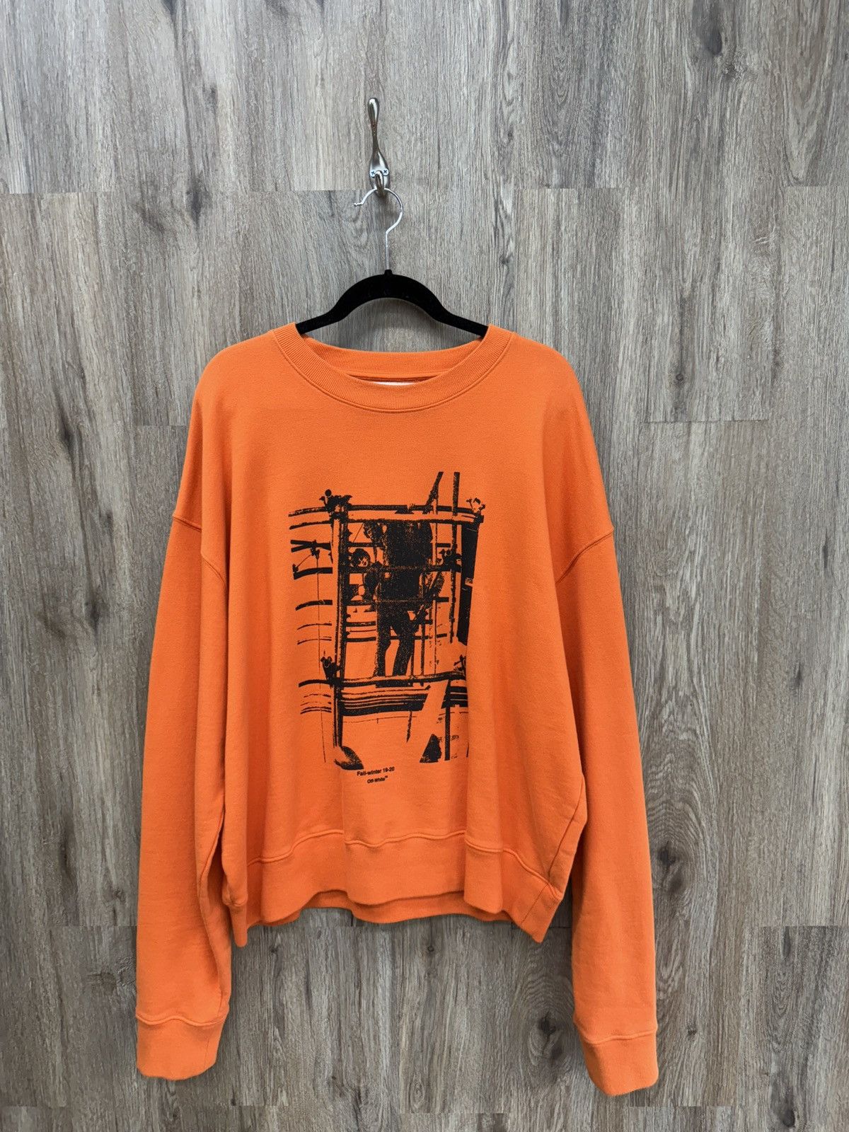 Off-White Off White Orange Crewneck Size US L / EU 52-54 / 3 - 1 Thumbnail