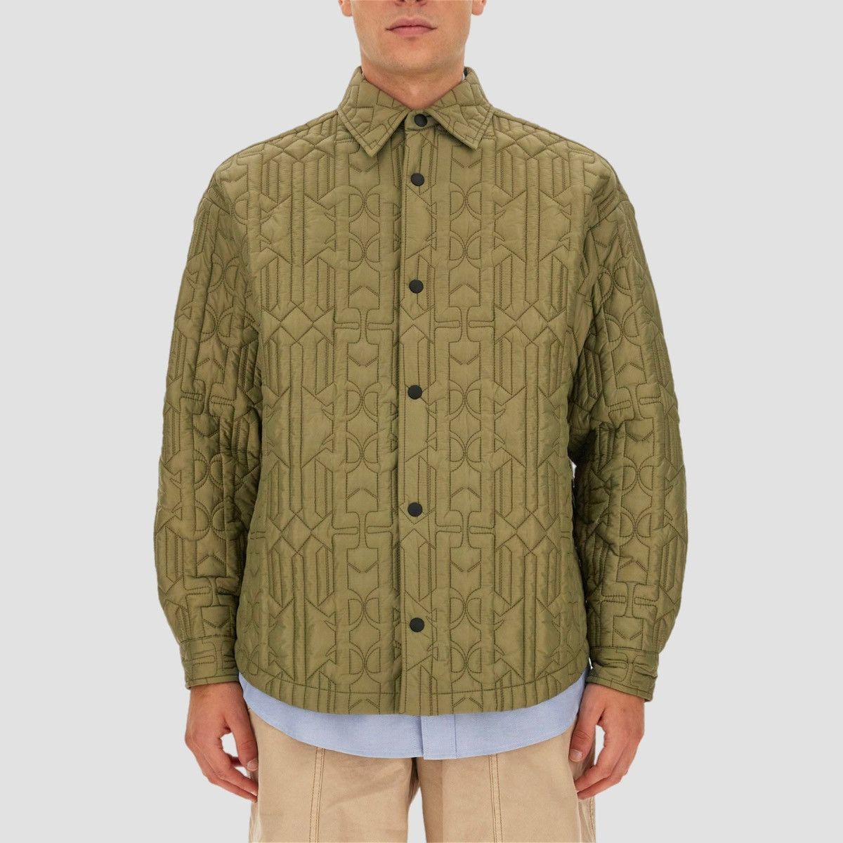 Palm Angels Palm Angels Monogram Quilted Shirt Jacket Size US S / EU 44-46 / 1 - 5 Thumbnail