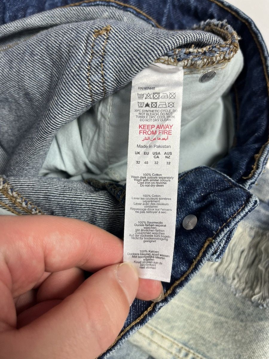 Other Boohoo Distressed Carpenter Cargo Multipocket Washed Denim Size US 32 / EU 48 - 9 Thumbnail