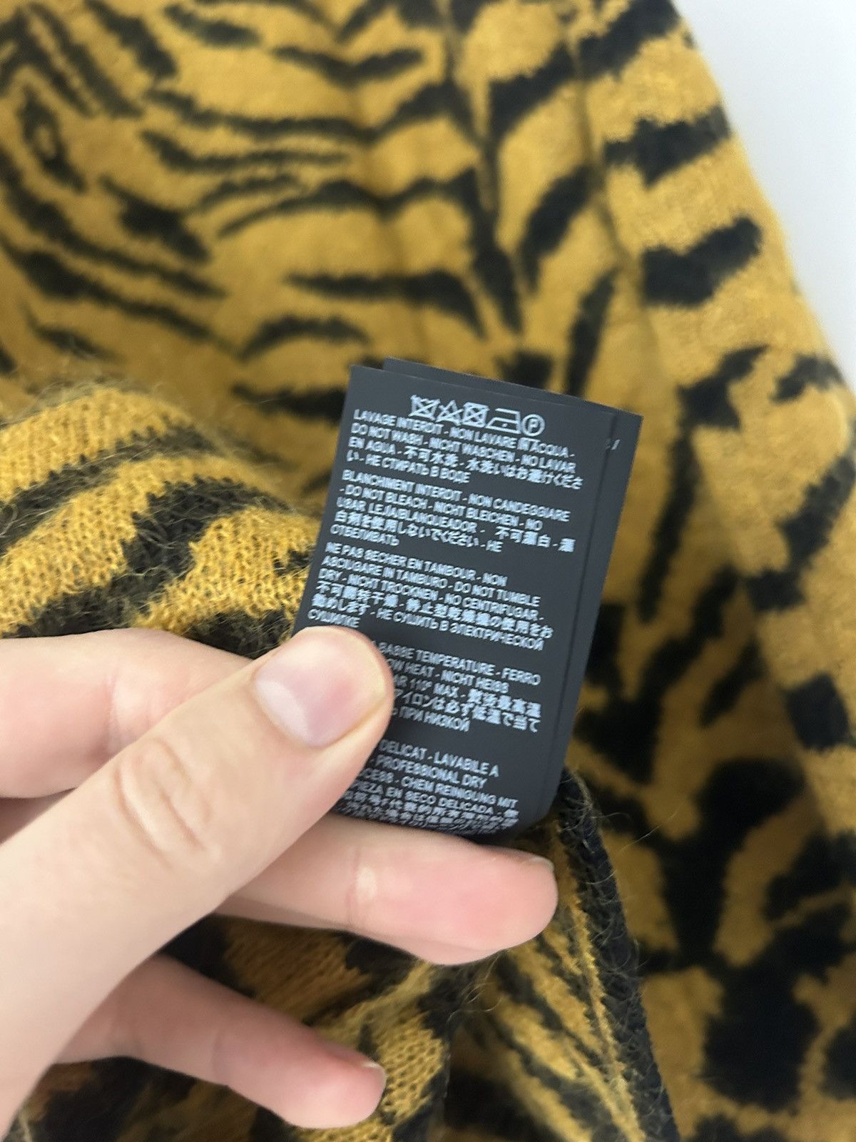 Saint Laurent Paris FW18 Tiger Mohair / Wool Sweater Size US XL / EU 56 / 4 - 11 Thumbnail