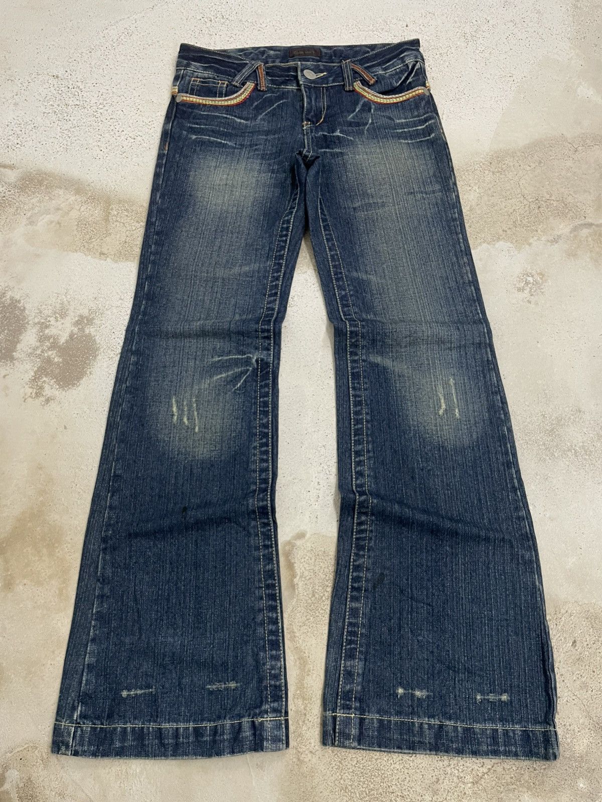 Le Grande Bleu (L.G.B.) Come Stai? Flare Whisker Distressed Japan Fashion Size US 30 / EU 46 - 3 Thumbnail