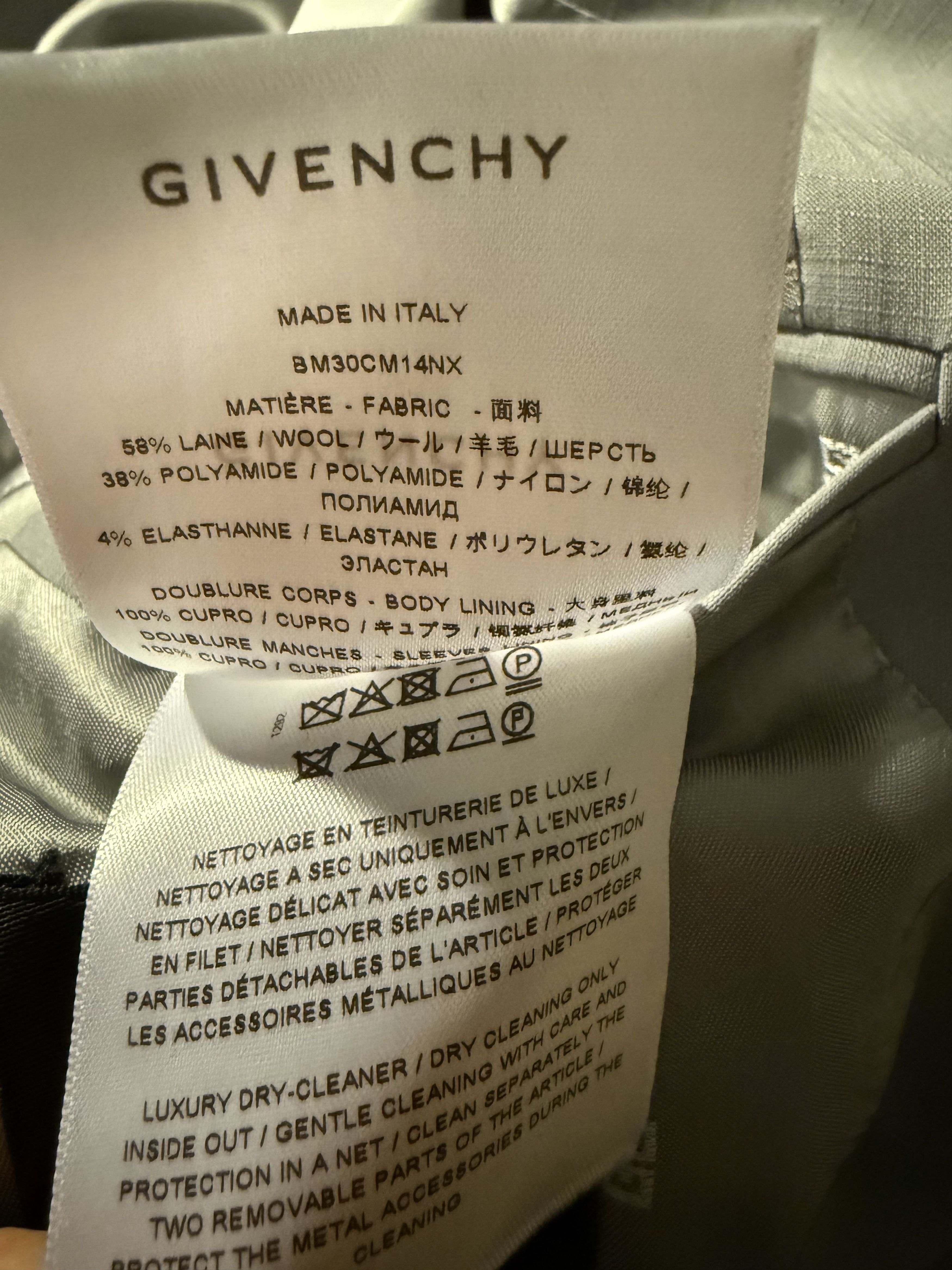 Givenchy Givenchy harness padlock sky blue jacket blazer Ronaldo 52 Size 42R - 5 Thumbnail