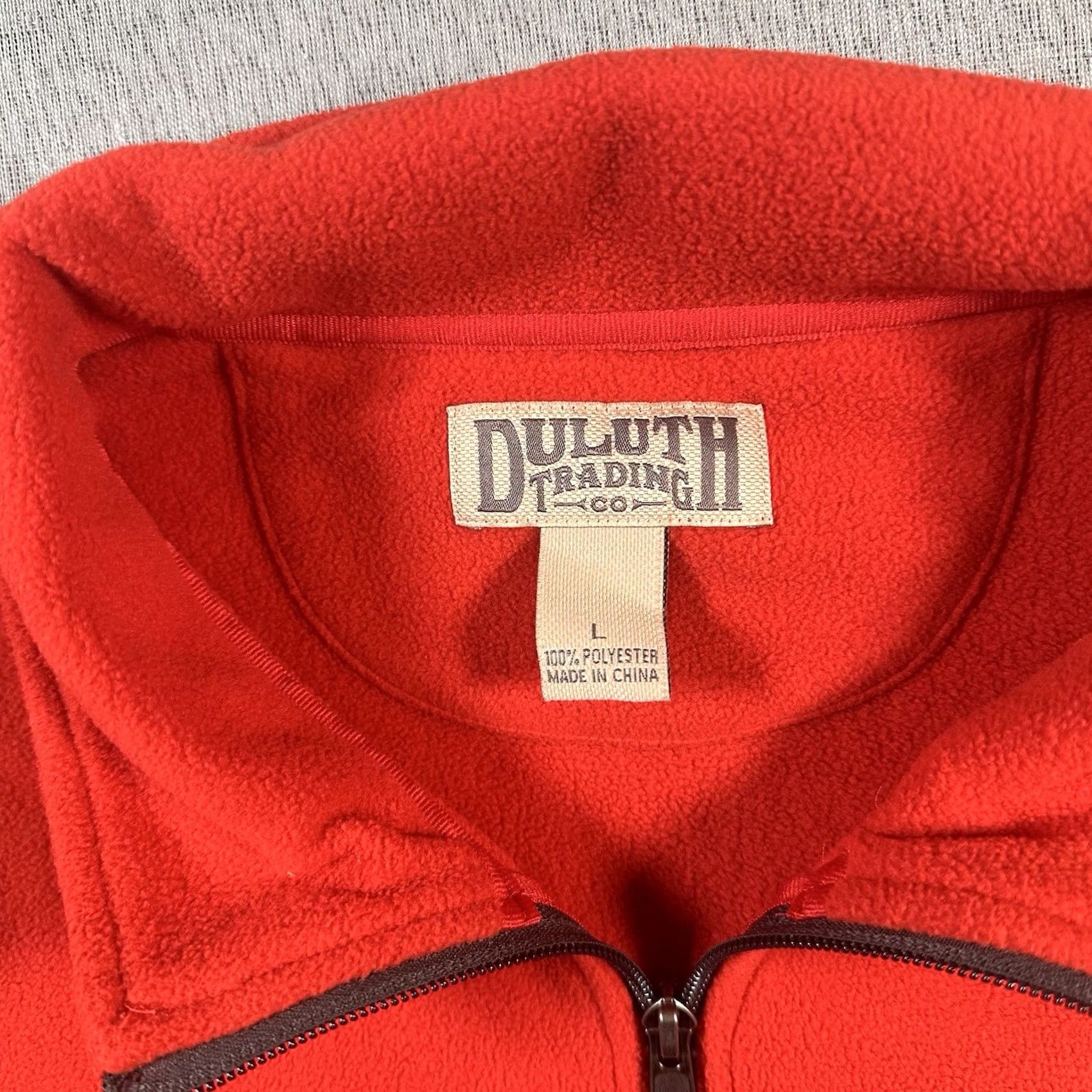 CO Duluth Sweatshirt Pullover 1/4 Zip Red L Mens Regular Outdoor Base Layer Logo Sleeve Long Zip Closed Pattern Solid Size US L / EU 52-54 / 3 - 2 Thumbnail
