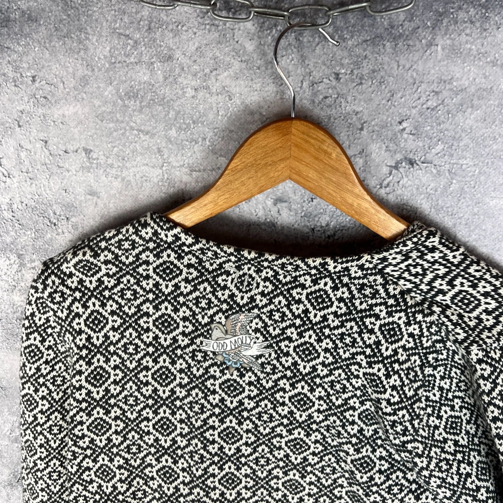 Vintage Odd Molly Boho Cotton Jacket Size 1 White Geometric Pattern Bow Jacket Womens Size XS / US 0-2 / IT 36-38 - 6 Thumbnail