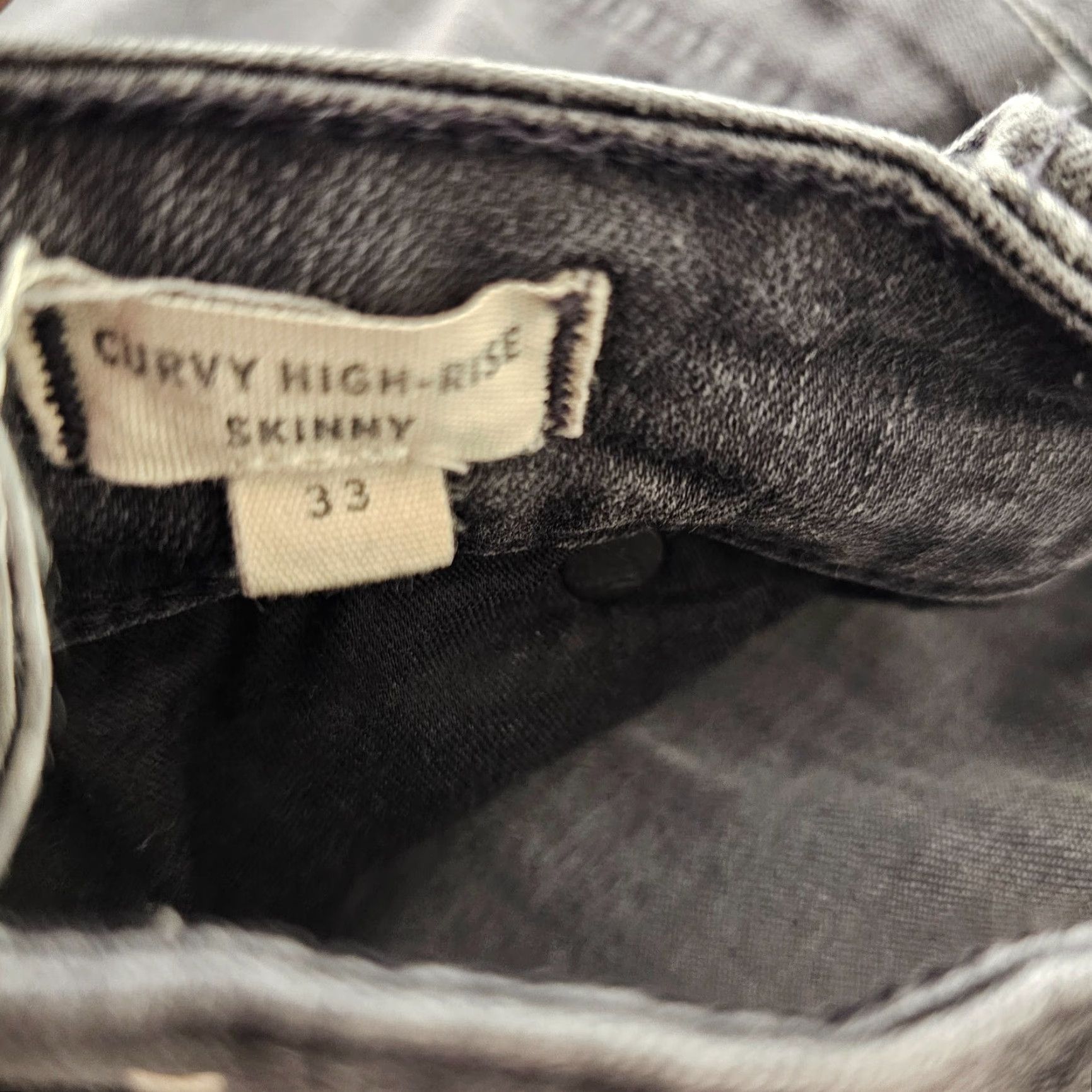 Madewell Madewell Jeans Women's Size 33 Black Denim Skinny High Rise Pockets Inseam 27.5 in Vintage No Size 24" / US 00 / IT 34 - 4 Thumbnail