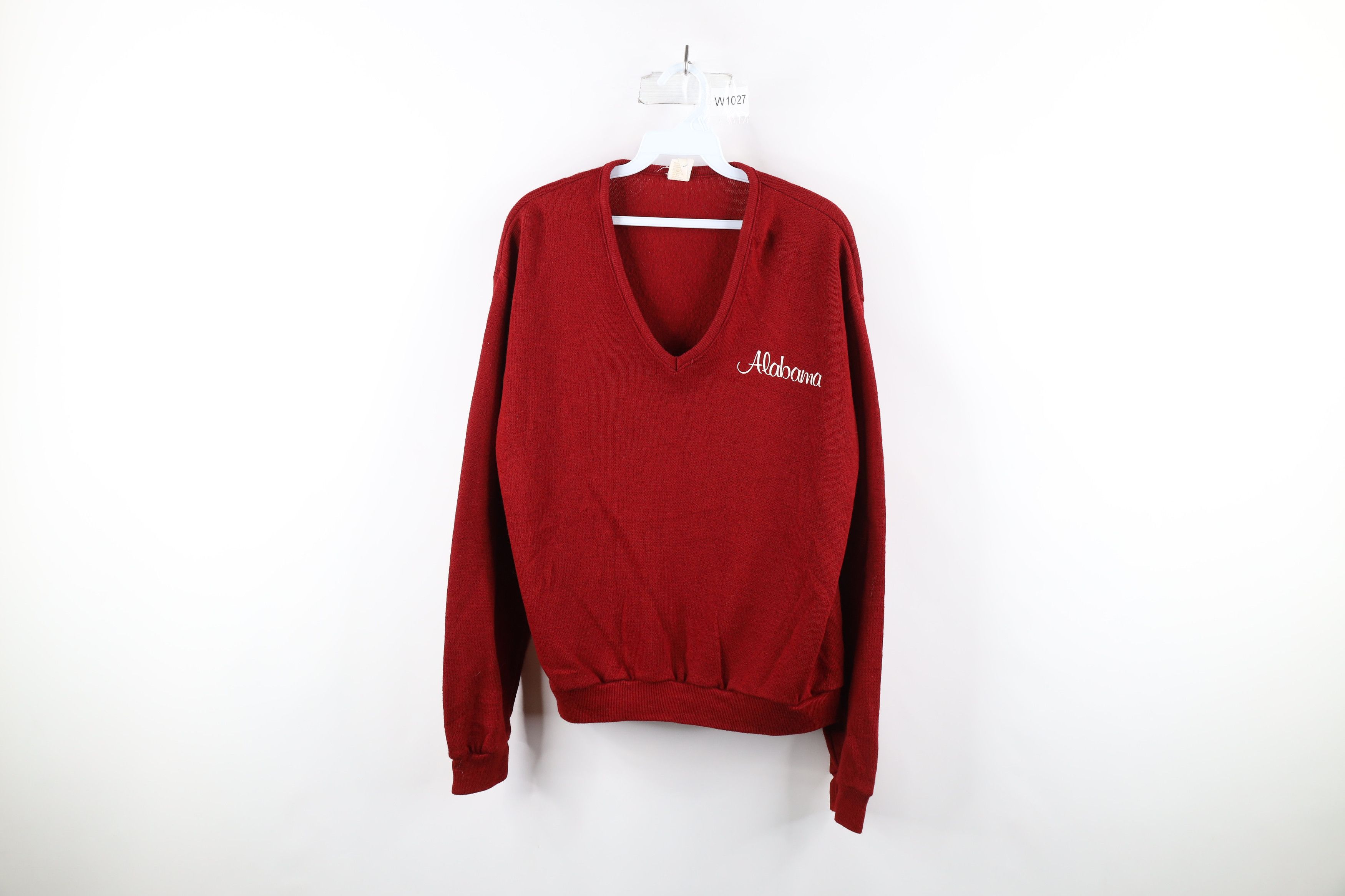 image of Vintage 60S 70's Out University Of Alabama Knit Sweater Usa in Red, Women's (Size Large)