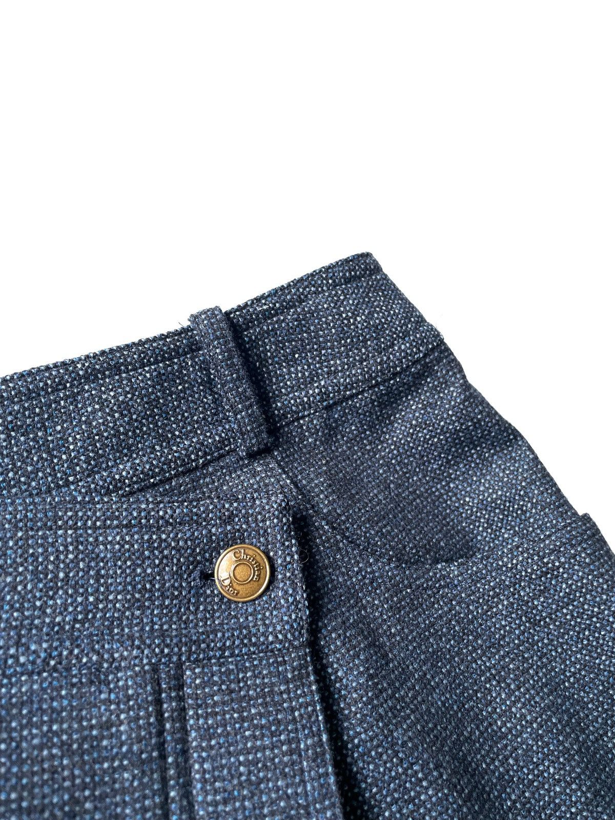 Christian Dior Monsieur × Dior Christian Dior Blue Wool & Cashmere & Silk Skirt Size 38/S-M Size 26" / US 2 / IT 38 - 6 Thumbnail