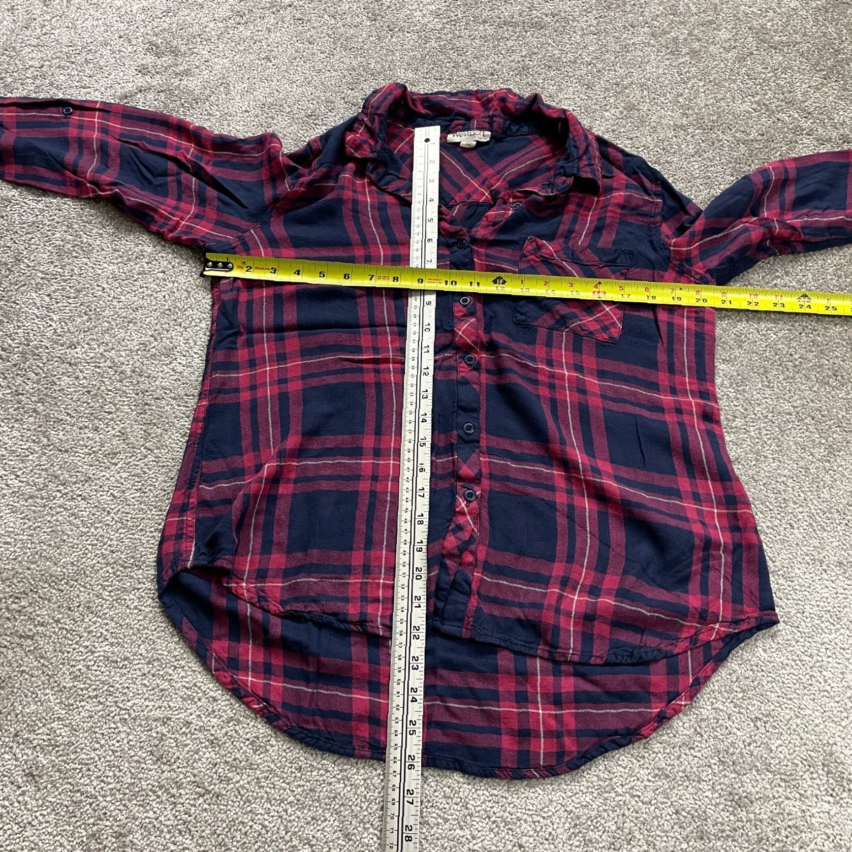 Vintage VINTAGE? No. Westport Shirt Women L Red Plaid Flannel Button-Up Casual Long Sleeve Size L / US 10 / IT 46 - 7 Thumbnail