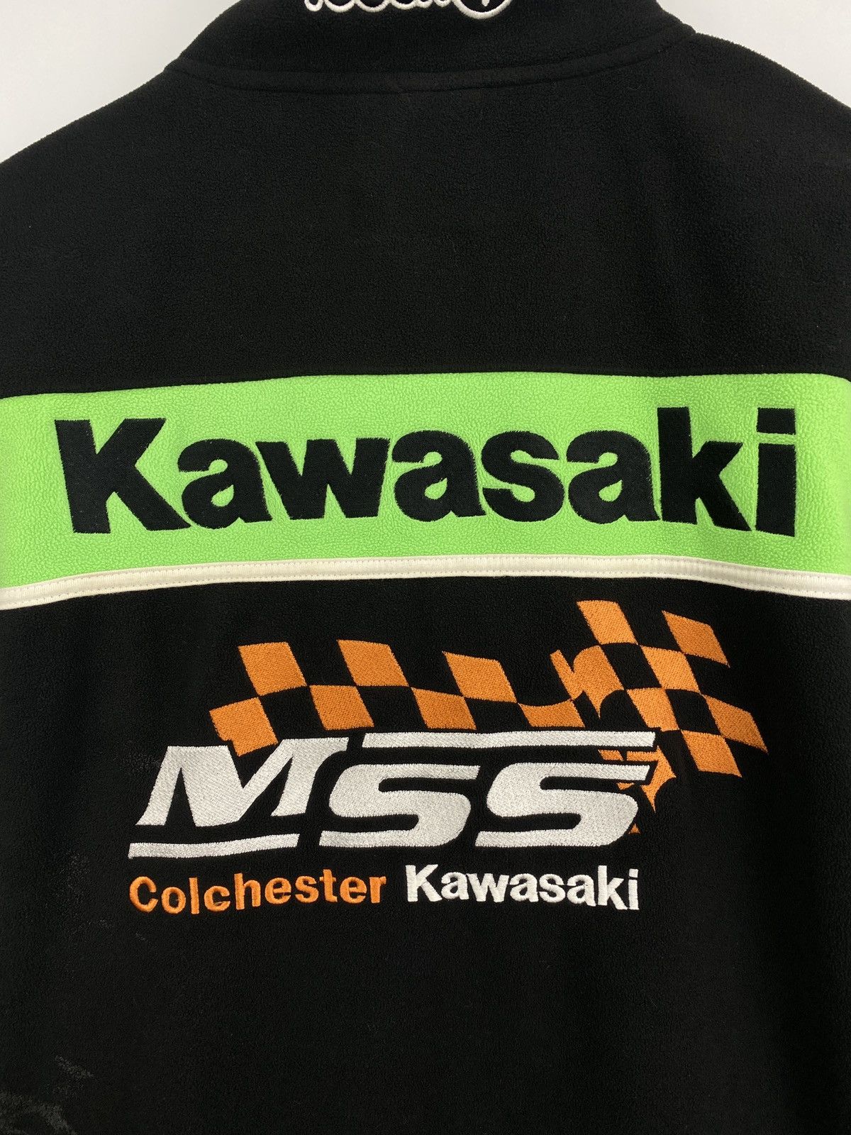 Japanese Brand 🇯🇵 Vintage Kawasaki Racing Nascar Moto Fleece Retro Rare Size US XL / EU 56 / 4 - 4 Thumbnail