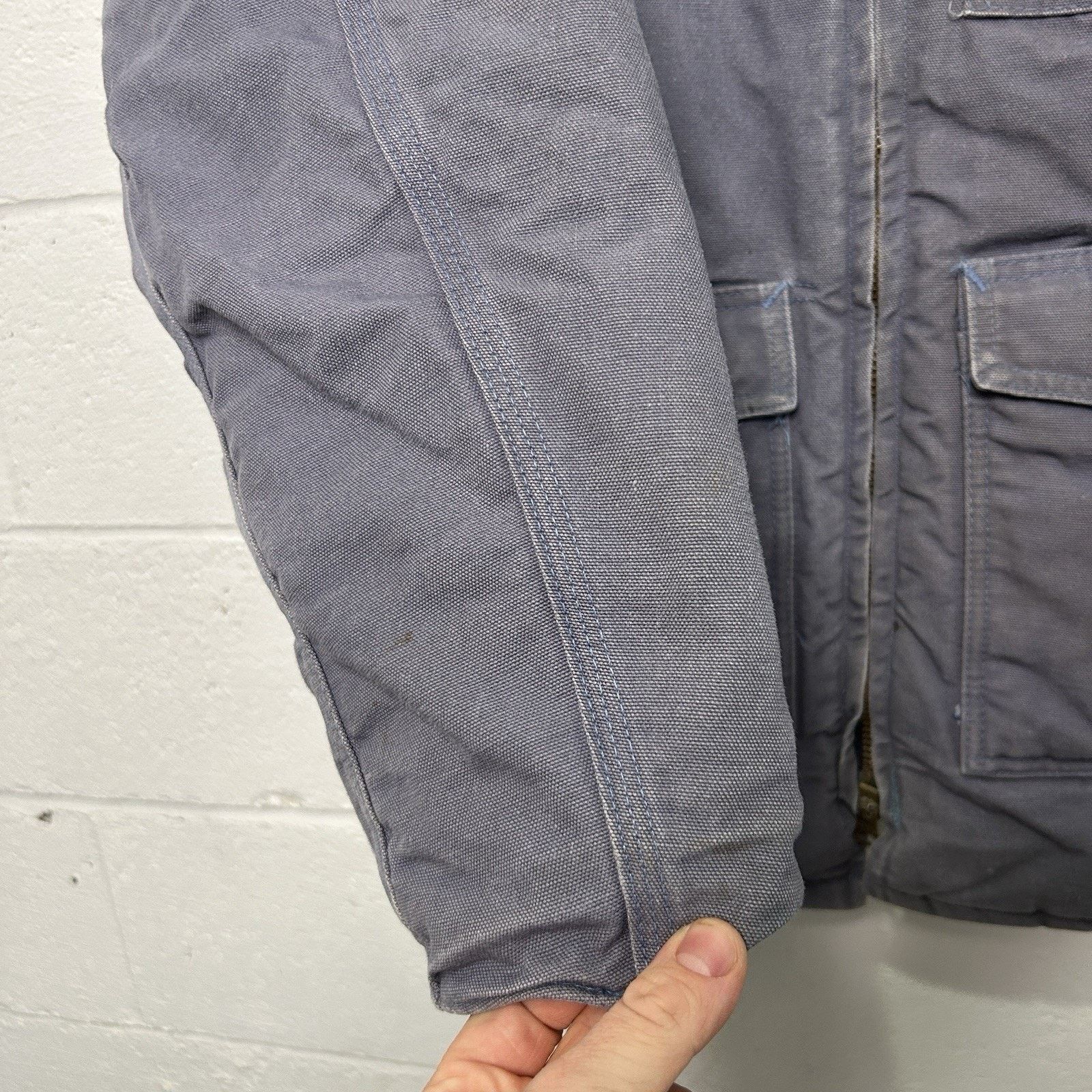 Carhartt Vintage 80s Carhartt Heavy Quilted Western Coat “Steel Blue” Size US L / EU 52-54 / 3 - 9 Thumbnail