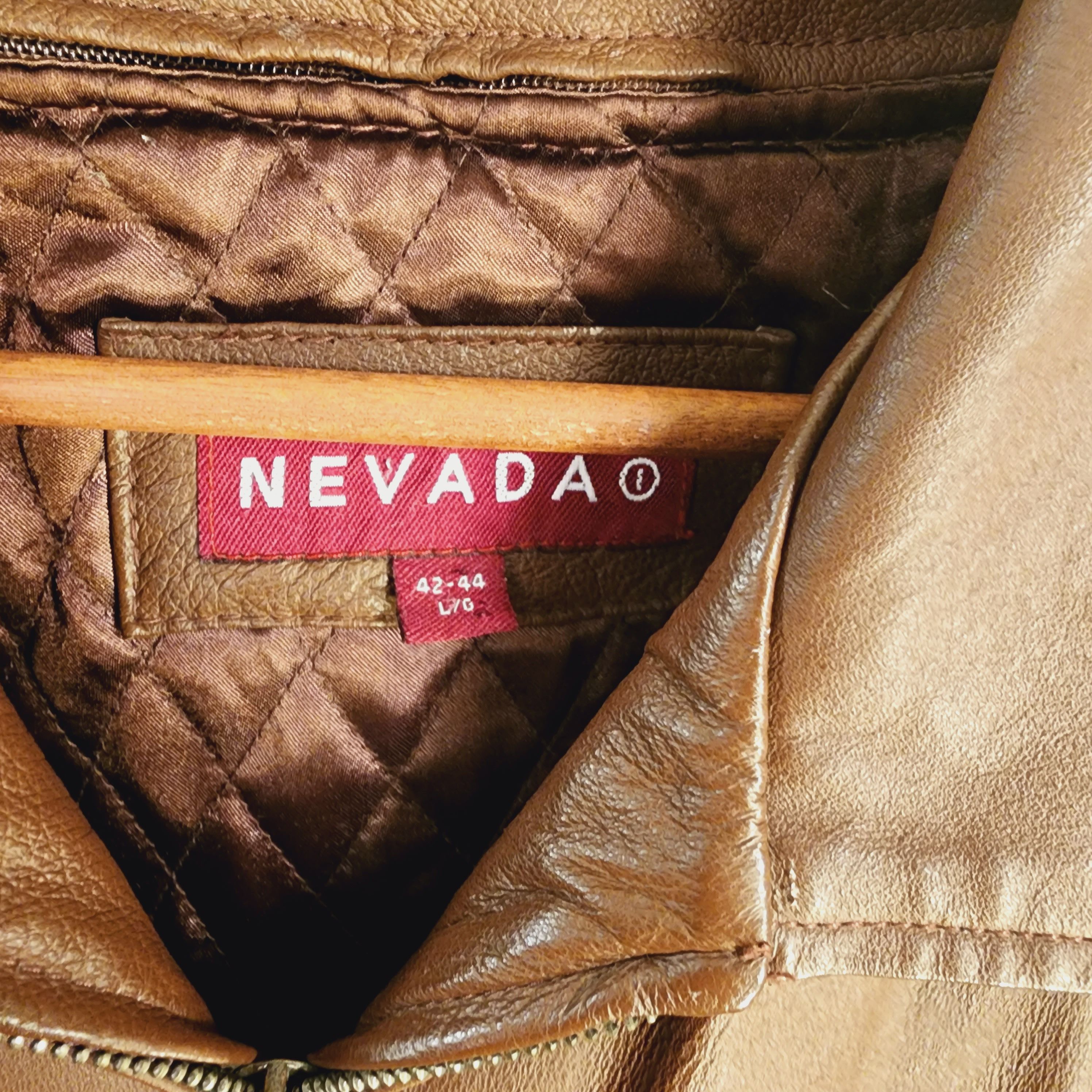 Japanese Brand × Vintage Vintage Nevada Brown Leather Jacket Quilted Liner Size US L / EU 52-54 / 3 - 4 Thumbnail