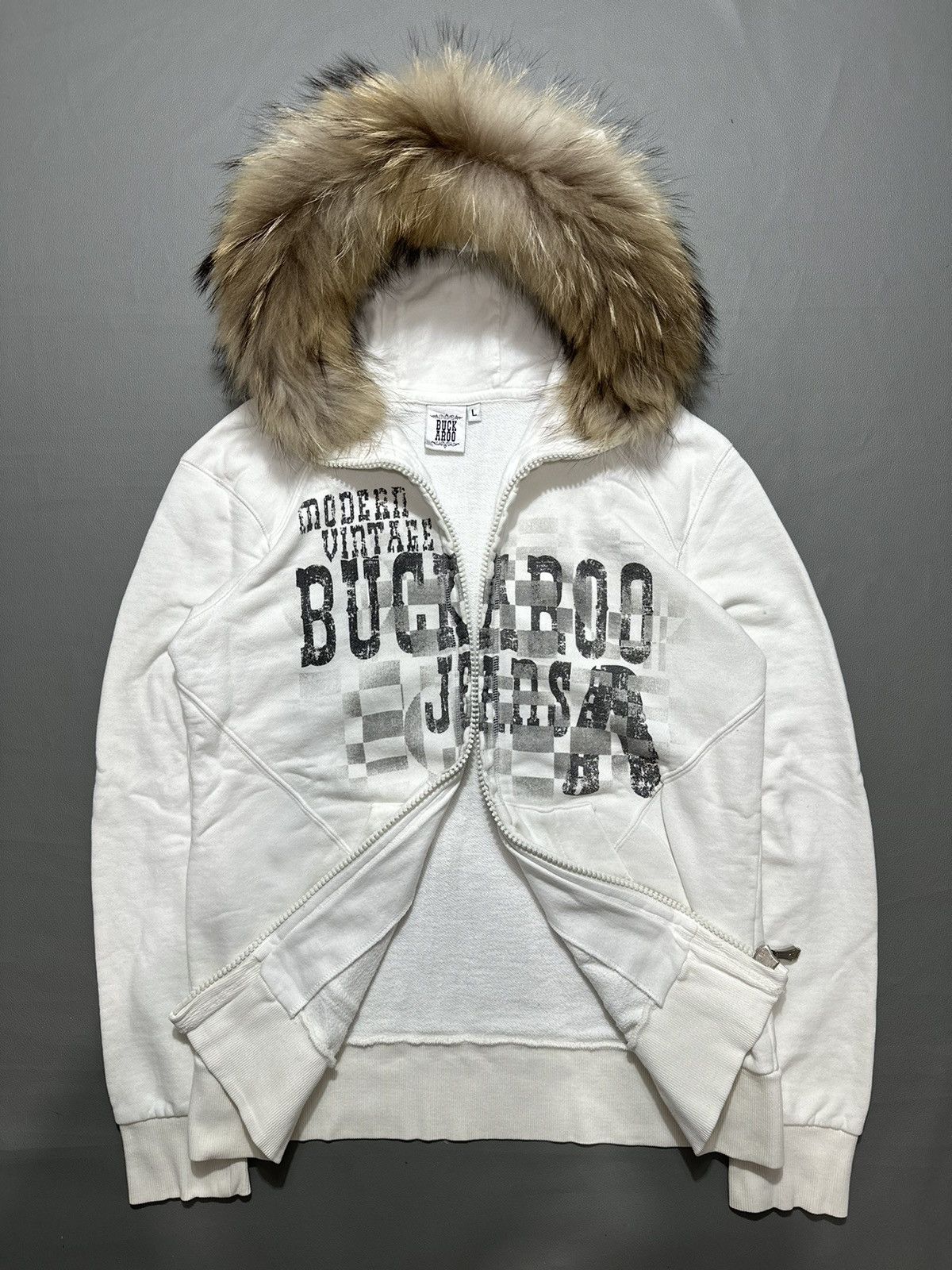 20471120 VINTAGE BUCKAROO CRAZY Y2K FUR ZIP HOODIE IFSIX LGB STYLE Size US M / EU 48-50 / 2 - 7 Thumbnail