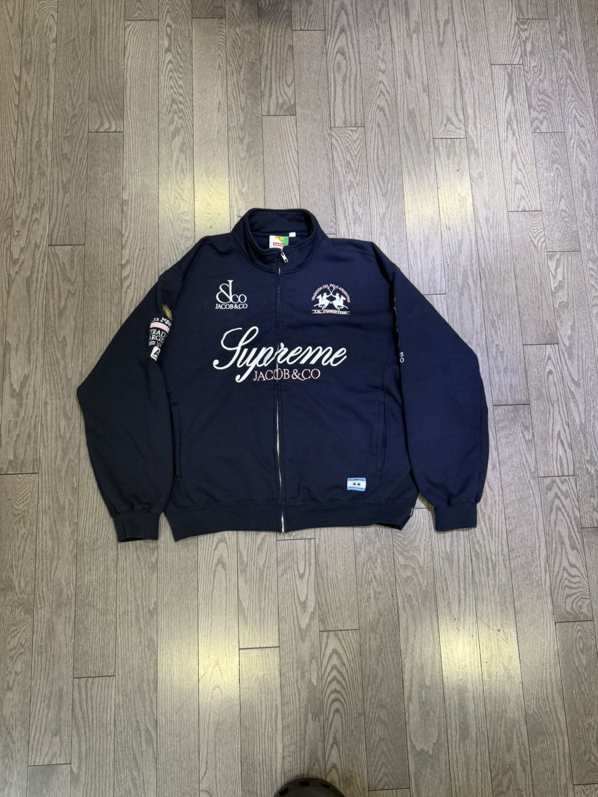 Supreme SUPREME 26SS Playboy Hooded MA-1 Bomber Jacket Navy Size L