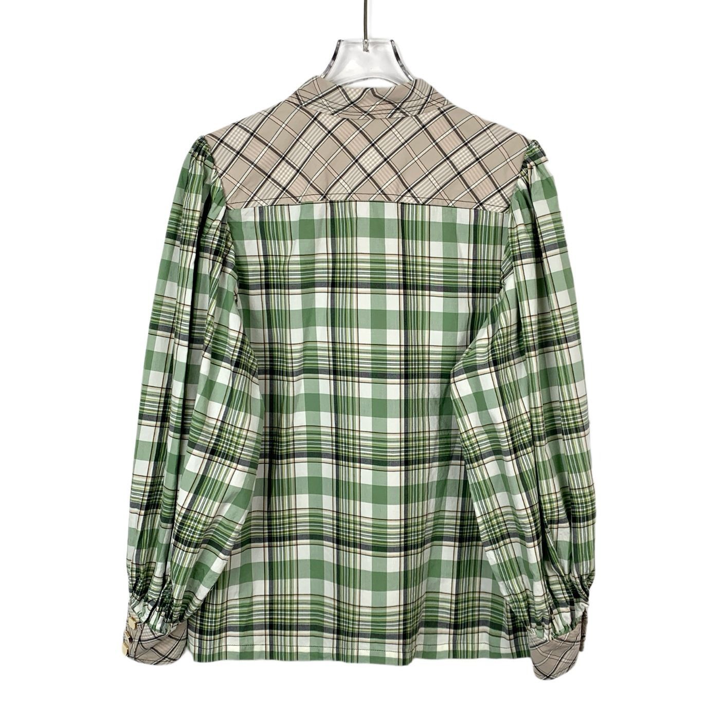 Louis Vuitton X9270 Louis Vuitton Green & Beige Plaid Button-Up Shirt Size US M / EU 48-50 / 2 - 2 Thumbnail