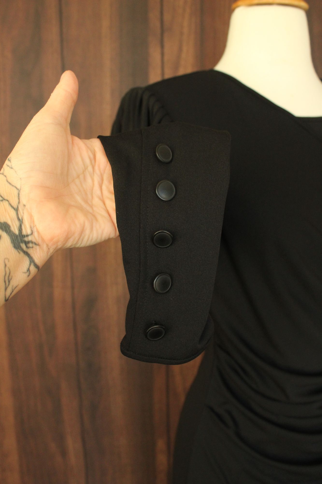 Anine Bing Anine Bing Alaia Dress, New With Tags, Black Ruched Bodycon, Size M / US 6-8 / IT 42-44 - 7 Thumbnail
