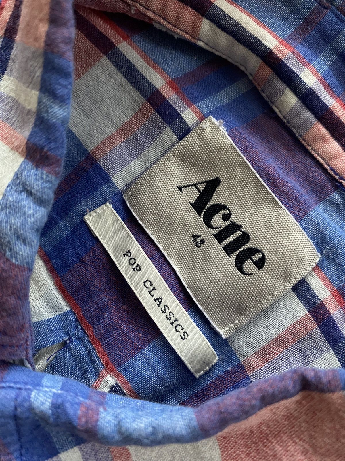 Acne Studios Acne studios Pop Classic Button Check Men SS/09 shirt Size US M / EU 48-50 / 2 - 2 Thumbnail