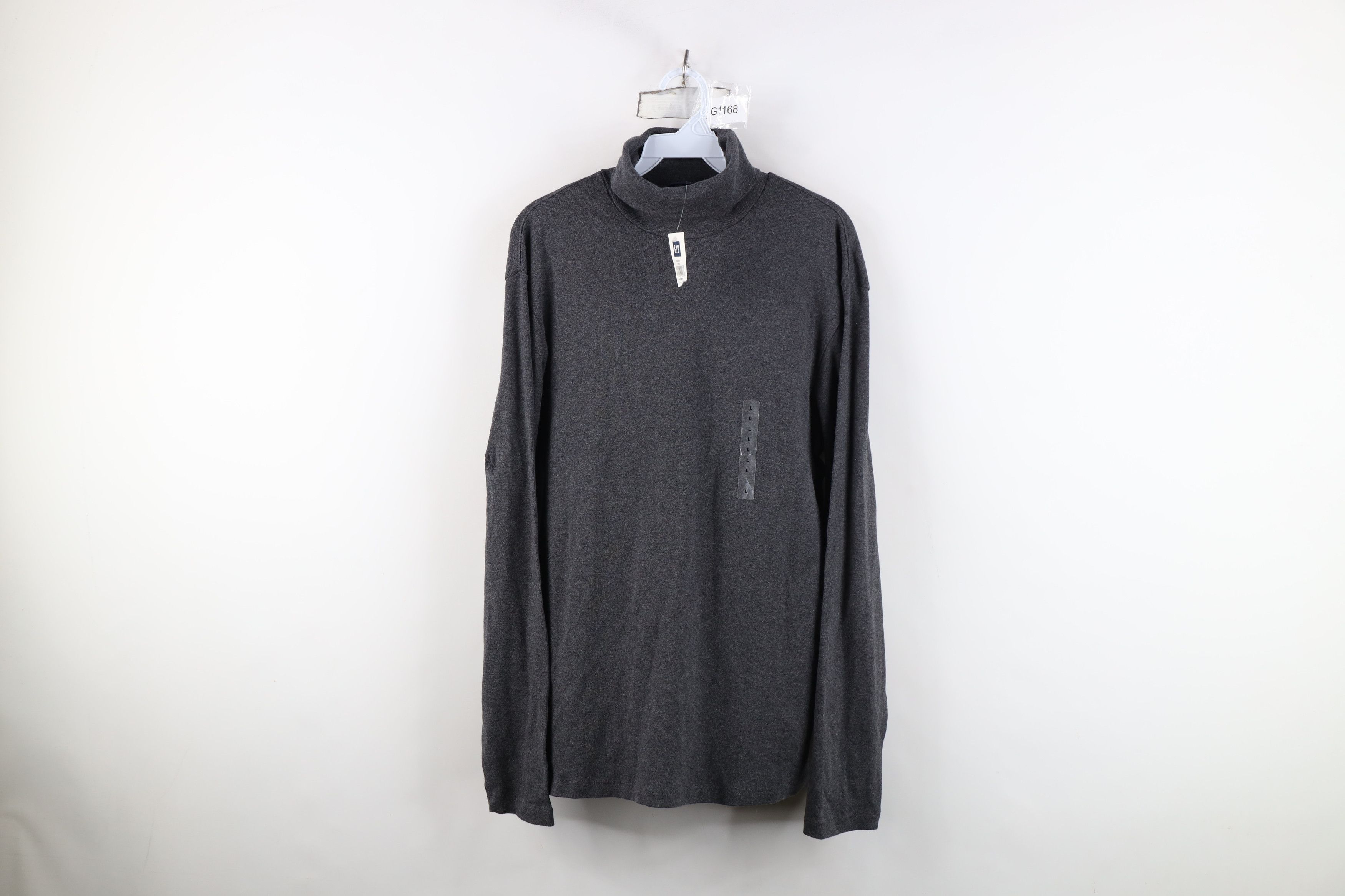 Gap Deadstock Vintage Y2K Gap Turtleneck T-Shirt Heather Gray Size US L / EU 52-54 / 3 - 1 Thumbnail