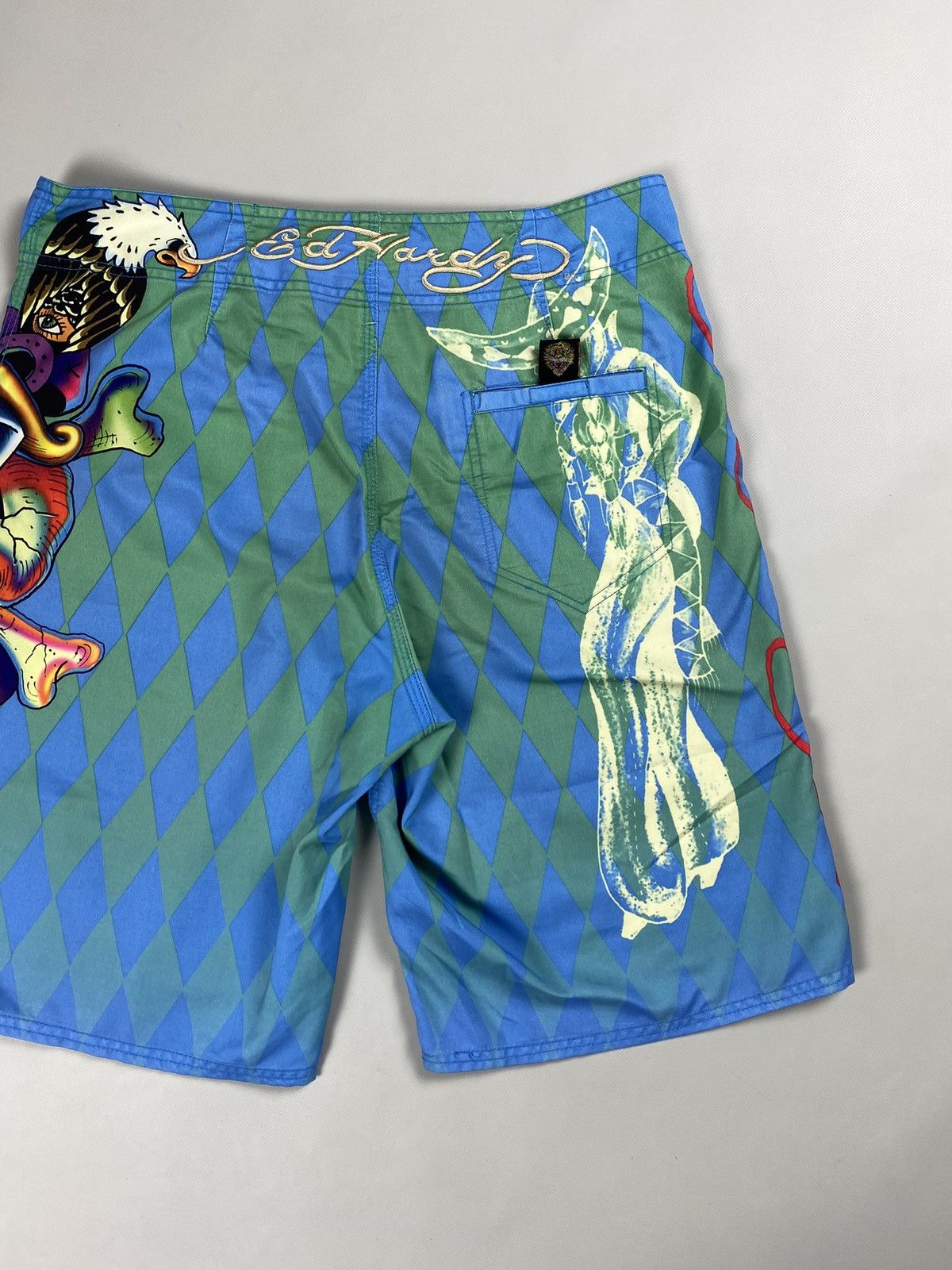 Ed Hardy Ed Hardy Y2K men’s overprinted surf swim shorts size ~ 32 Size US 32 / EU 48 - 20 Thumbnail