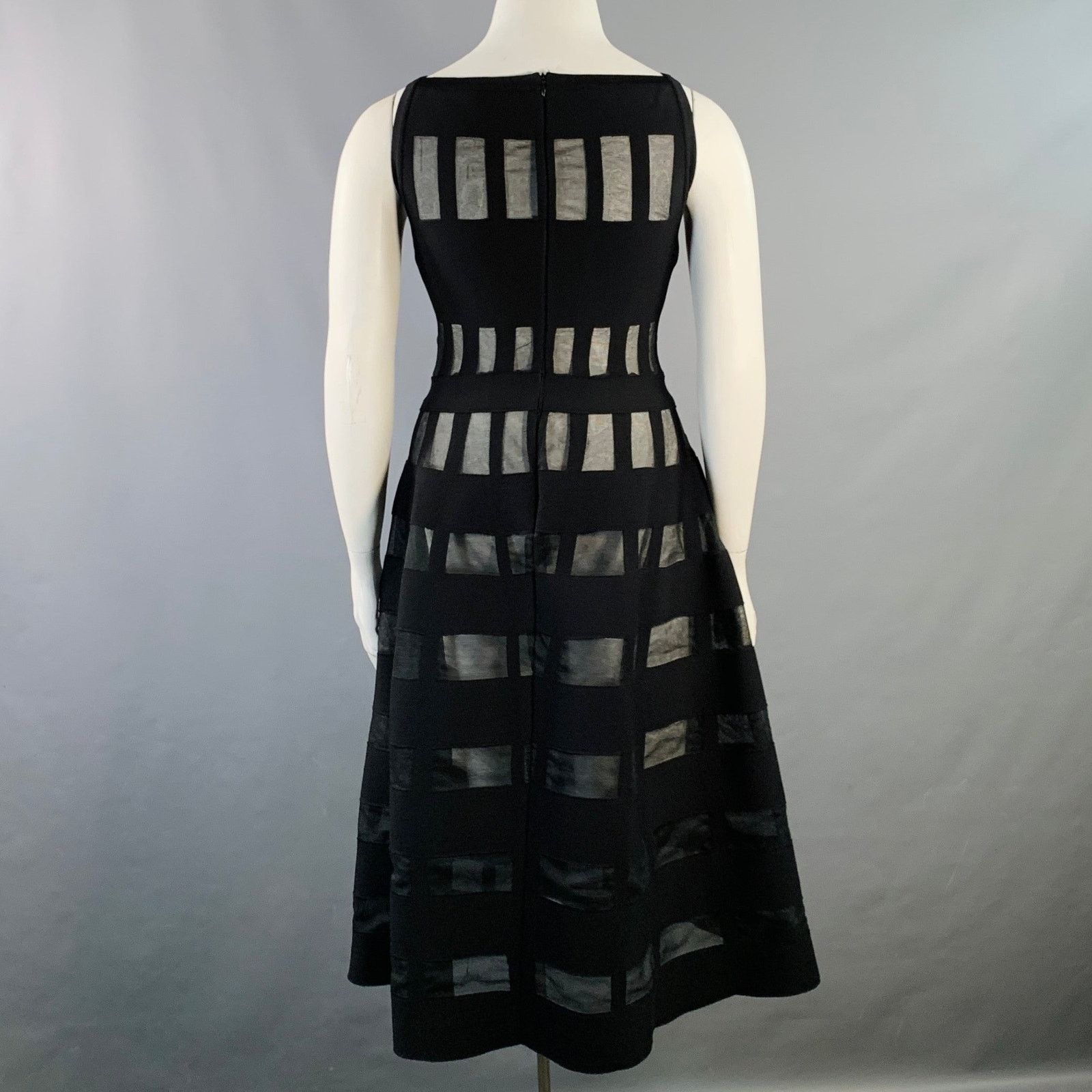Alaia ALAIA Black Viscose Blend Cut Out Sleeveless Midi Dress Size L / US 10 / IT 46 - 4 Thumbnail