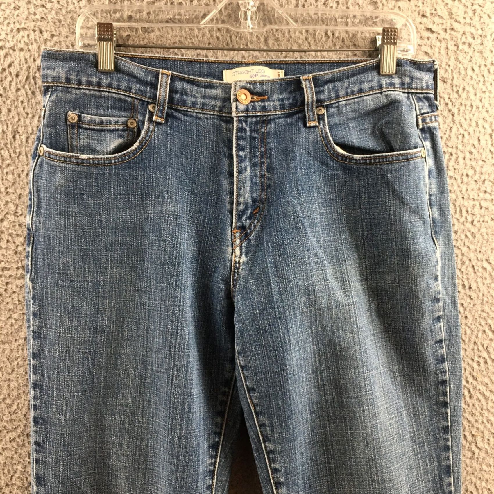 Levi's Levi's 505 Jeans Womens 12 Medium Straight Blue Denim Mid Rise Classic Jeans Size 34" / US 12 / IT 48 - 2 Thumbnail