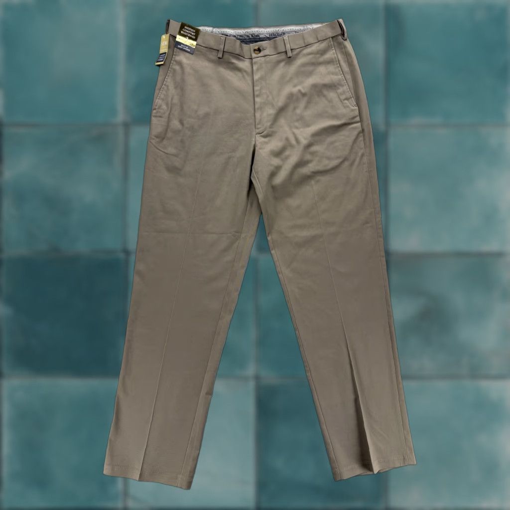 Haggar Haggar Iron Free Premium Khaki Pants Mens 36x34 Beige Classic Fit Stretch NWT Pants Mens 36 Beige Classic Fit Khaki Iron Free Premium Haggar NWT Size US 36 / EU 52 - 1 Thumbnail