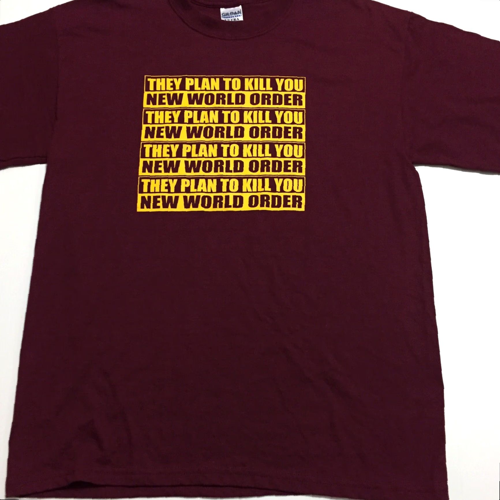 Gildan Gildan Ultra Blend Shirt Mens Large Maroon Short Sleeve Crew Neck Size US L / EU 52-54 / 3 - 5 Thumbnail