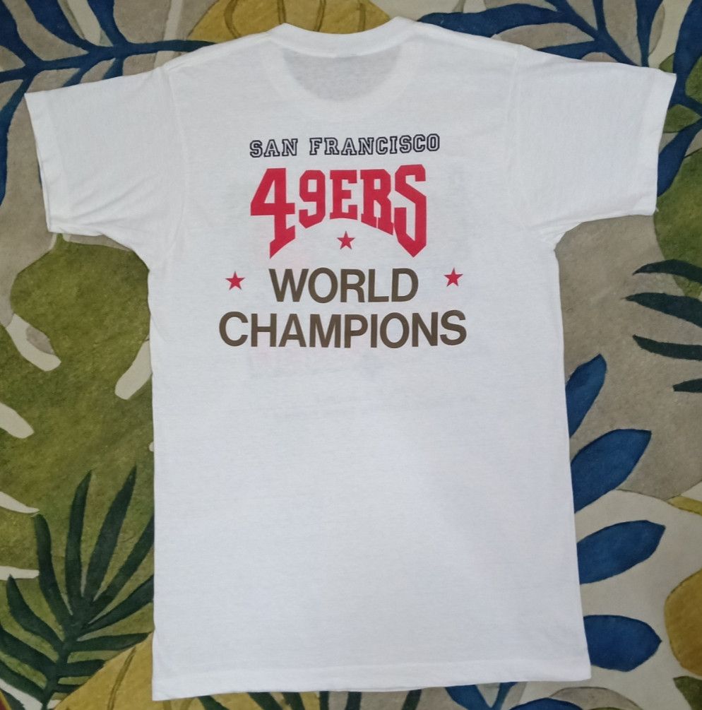 NFL × Vintage Vintage 80s San Francisco 49Ers World Champions T-shirt Size US M / EU 48-50 / 2 - 15 Thumbnail