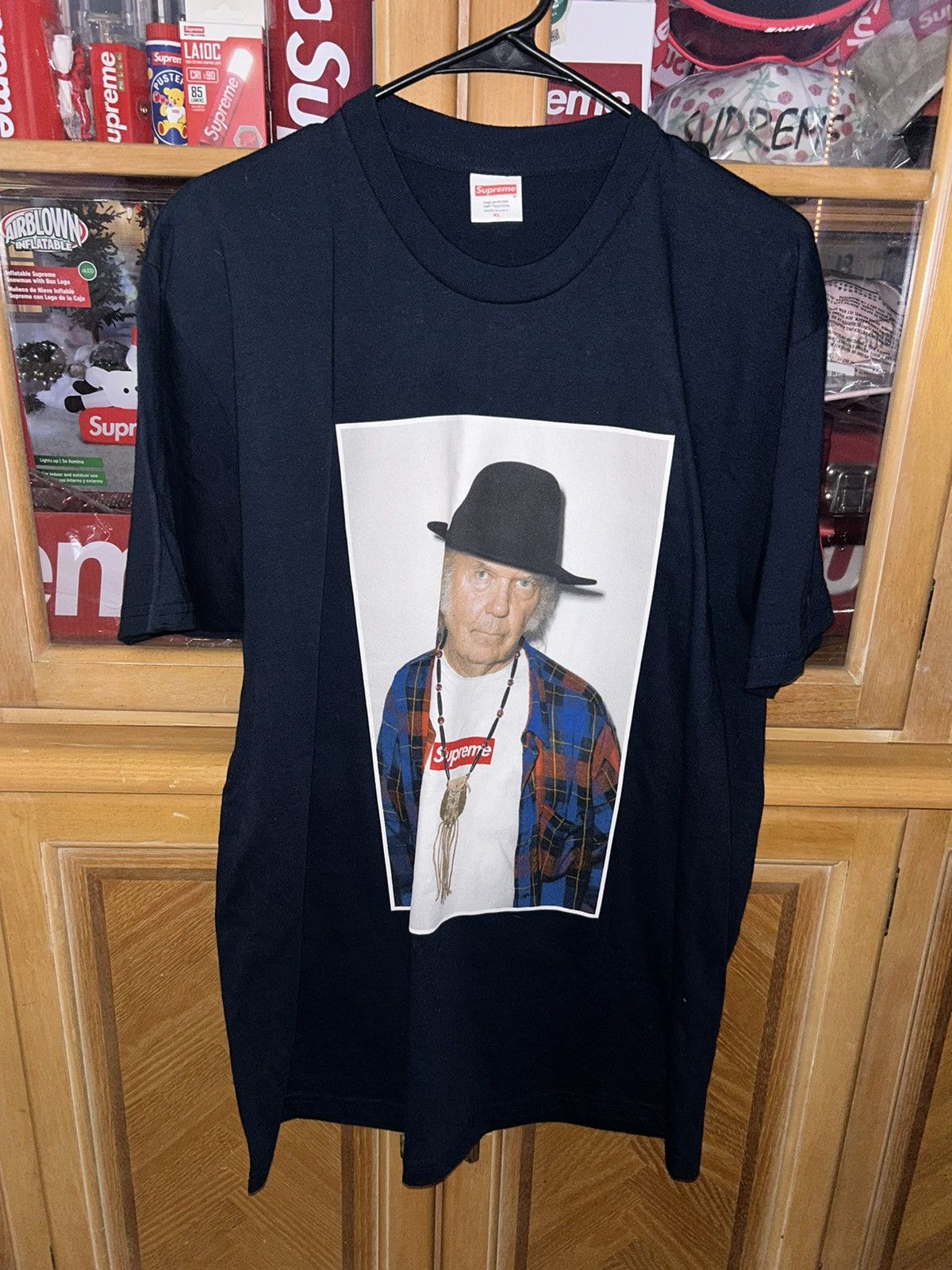 image of Supreme Neil Young Photo Tee Navy Ss15 Size XL New in Blue, Men's