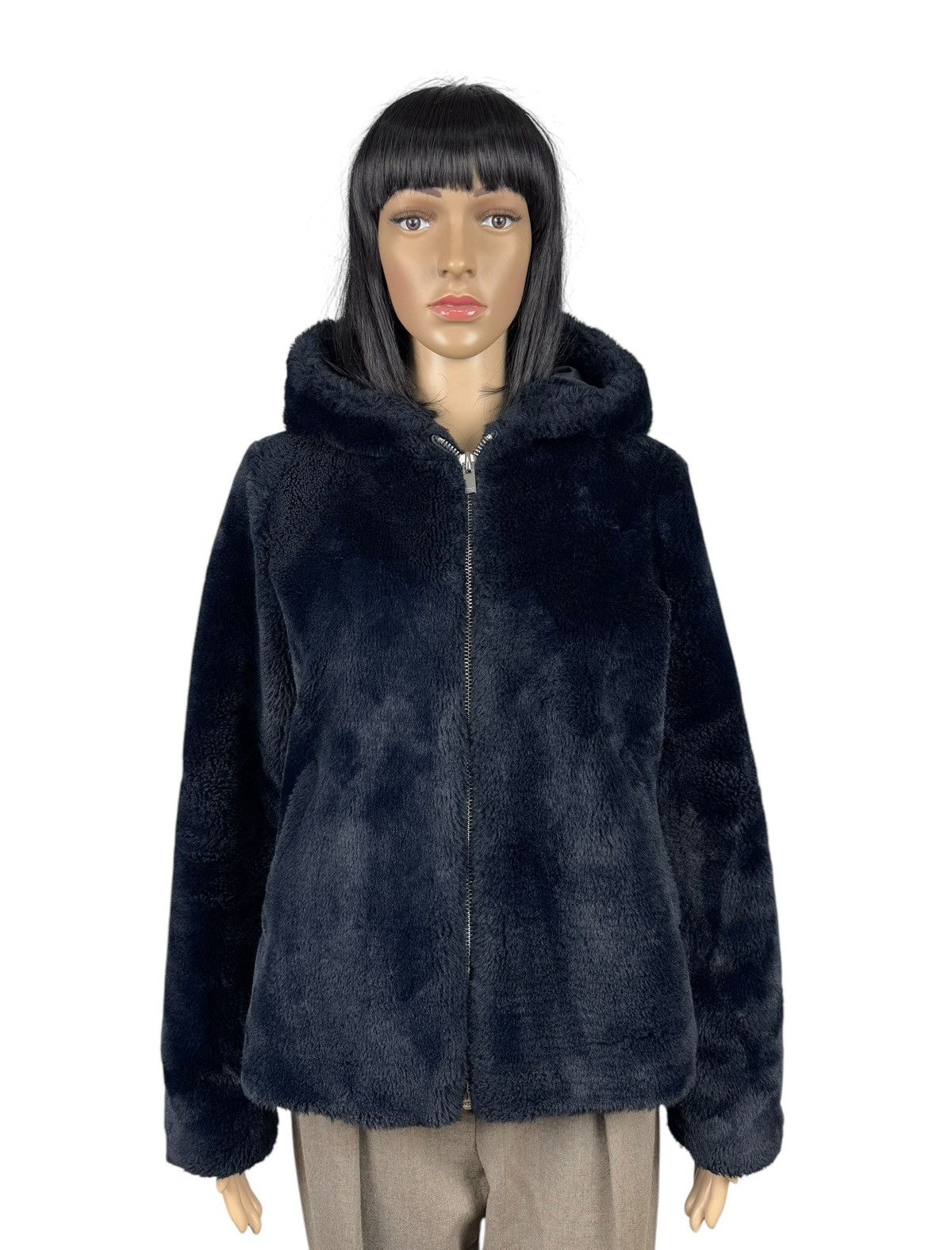 Other Claudie Pierlot Faux Fur Coat Hooded Full Zip size FR36 Size XS / US 0-2 / IT 36-38 - 1 Thumbnail