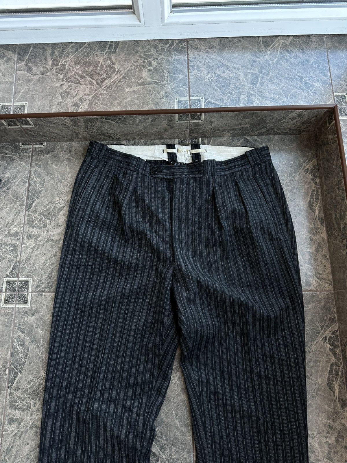 Other Vintage Edwardian Antique 1940s Men’s Wool Pants Sz XL Size US 36 / EU 52 - 4 Thumbnail