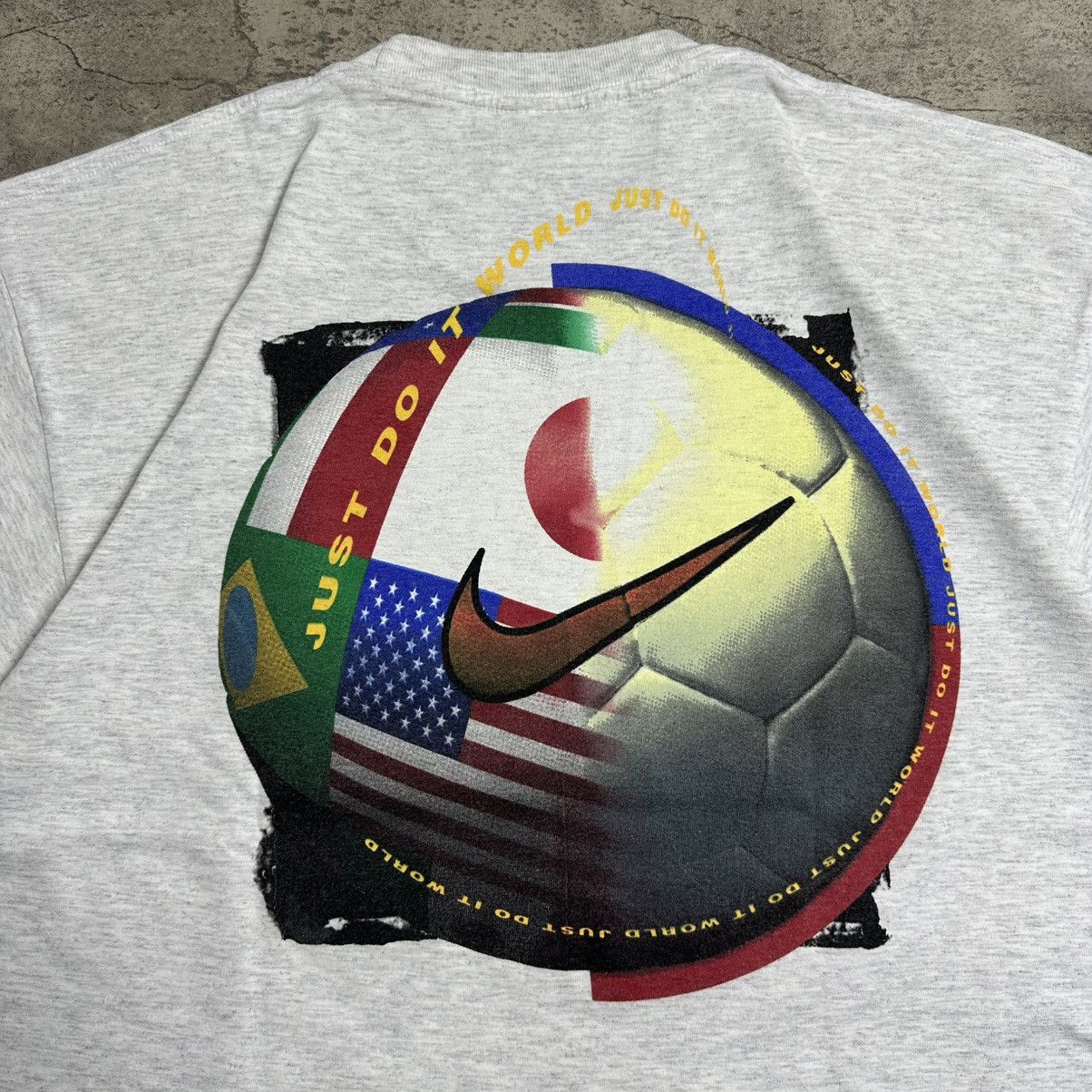 Nike Vintage 90s Nike Just Do It World Cup Soccer Size US M / EU 48-50 / 2 - 9 Thumbnail