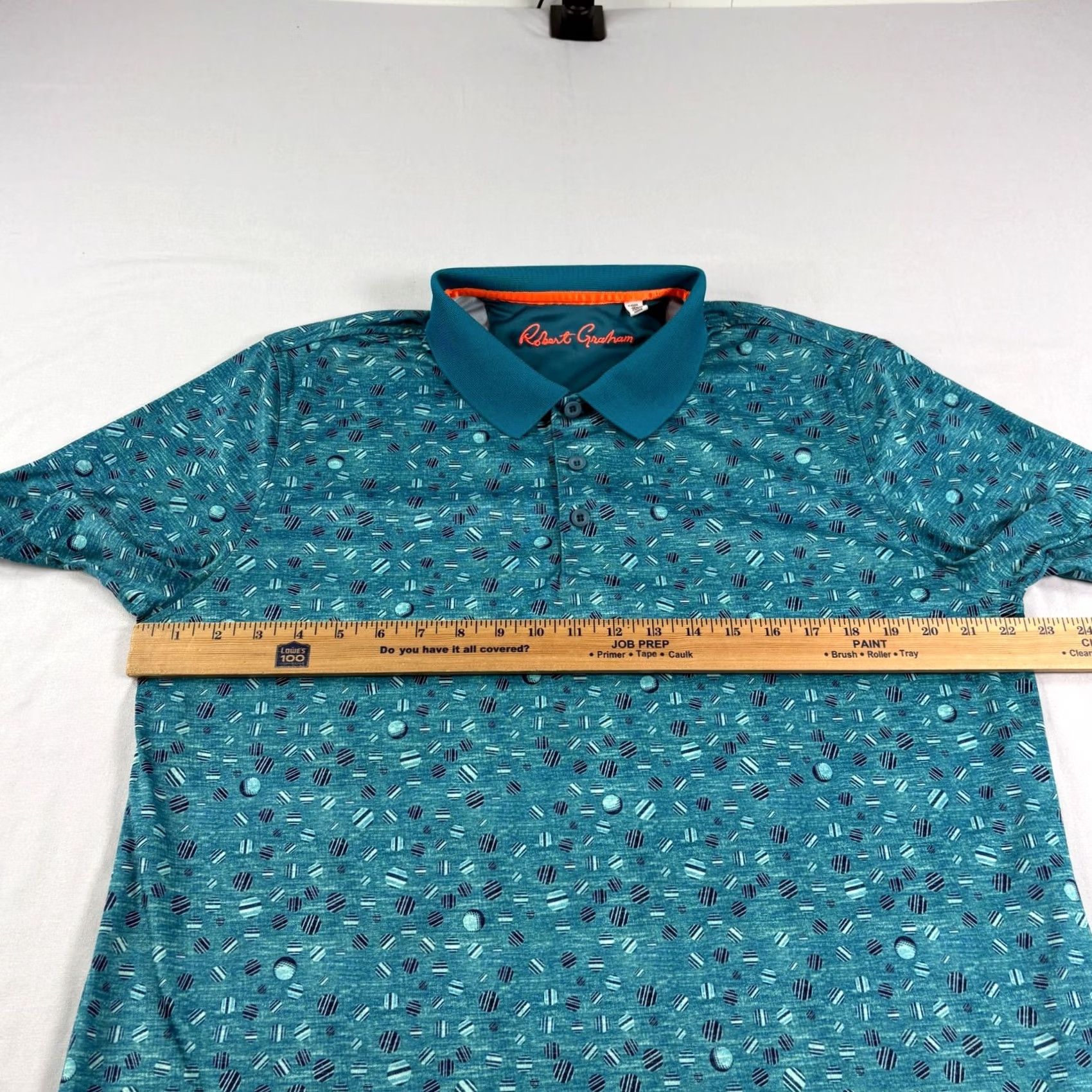 Robert Graham Robert Graham Shirt Mens XL Blue Geometric Performance Stretch Polo Golf Shirt Size US XL / EU 56 / 4 - 4 Thumbnail