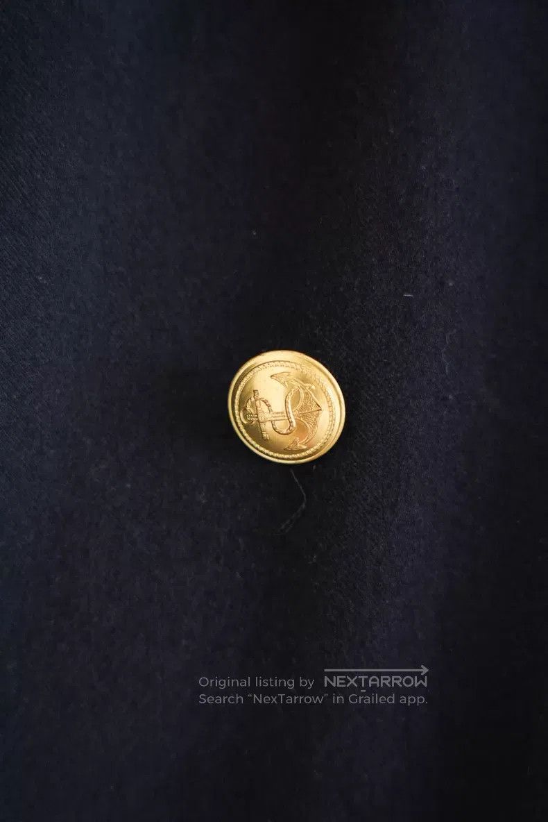 Yohji Yamamoto Yohji Yamamoto size os 90s Double-breasted Gold Button Coat Size US M / EU 48-50 / 2 - 6 Thumbnail