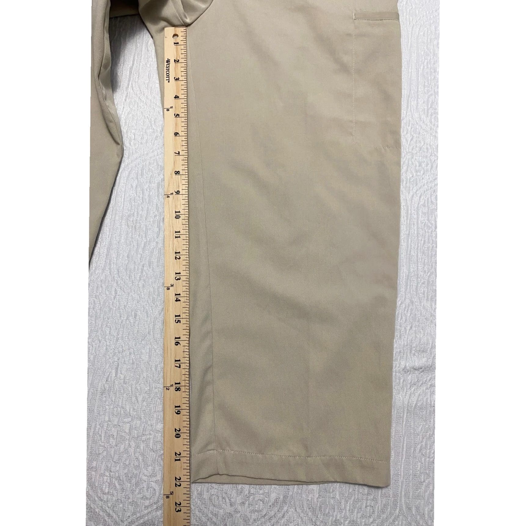 Vintage Studio Works Wide-Leg Capri Pants Women's Beige 8 Casual Relaxed Fit Twill Pockets Elastic Waist Lightweight Baggy Size 30" / US 8 / IT 44 - 7 Thumbnail