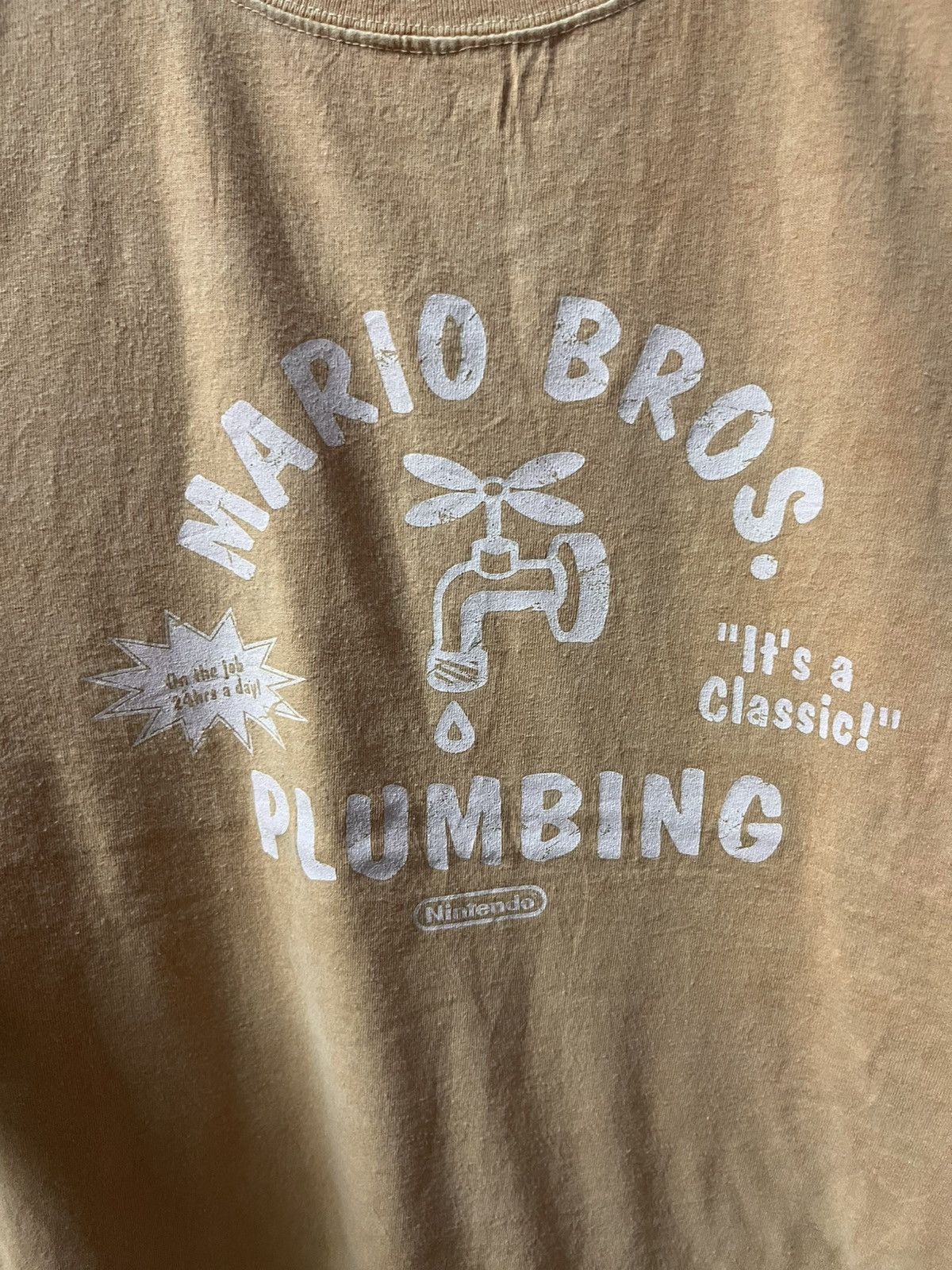 Authentic Pigment Mario Bros Plumbing Nintendo T-Shirt Size US L / EU 52-54 / 3 - 3 Thumbnail